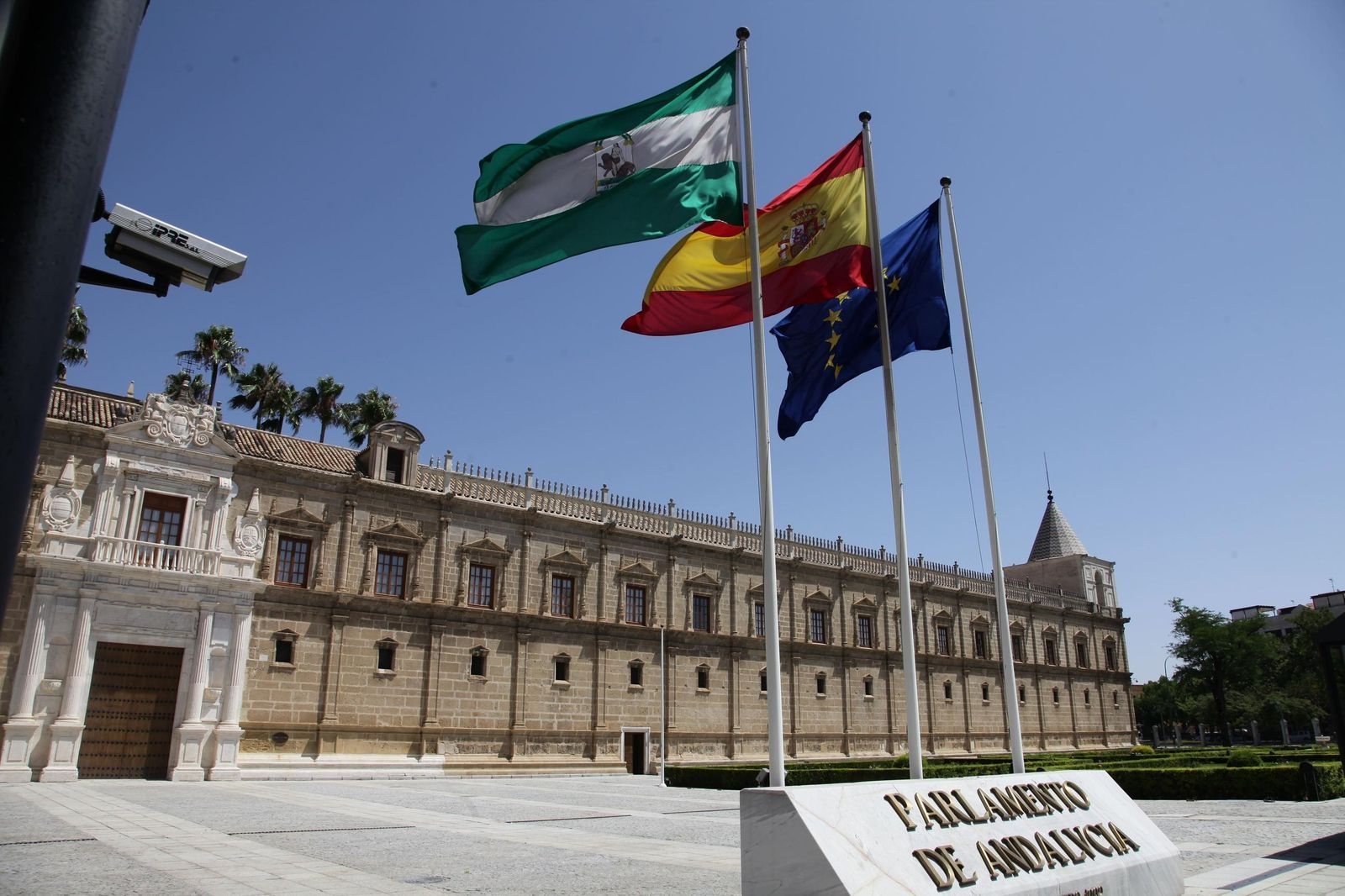 Fachada del Parlamento de Andalucía en Sevilla