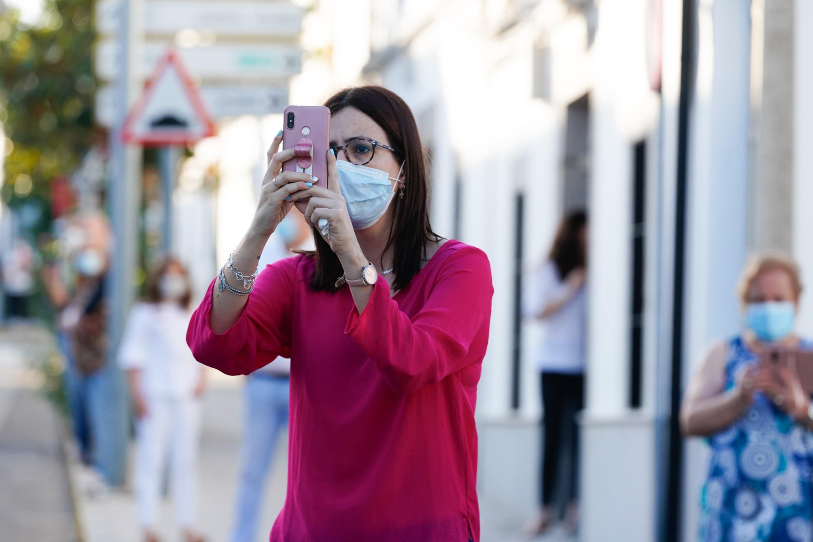 Las fotografías de la llegada de la Virgen de Luna a Villanueva de Córdoba