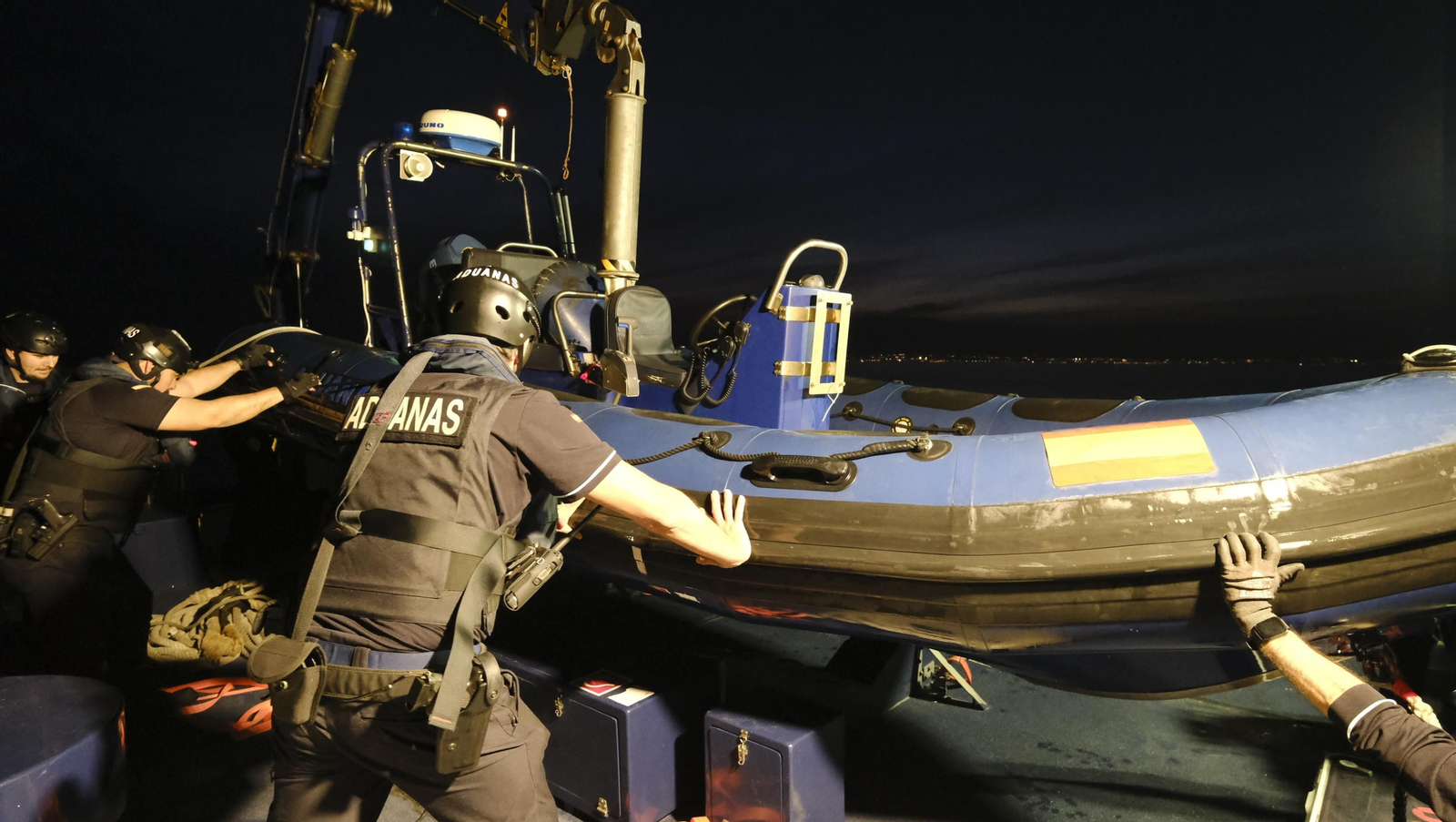 Imágenes de la vigilancia de la Agencia Tributaria en el mar