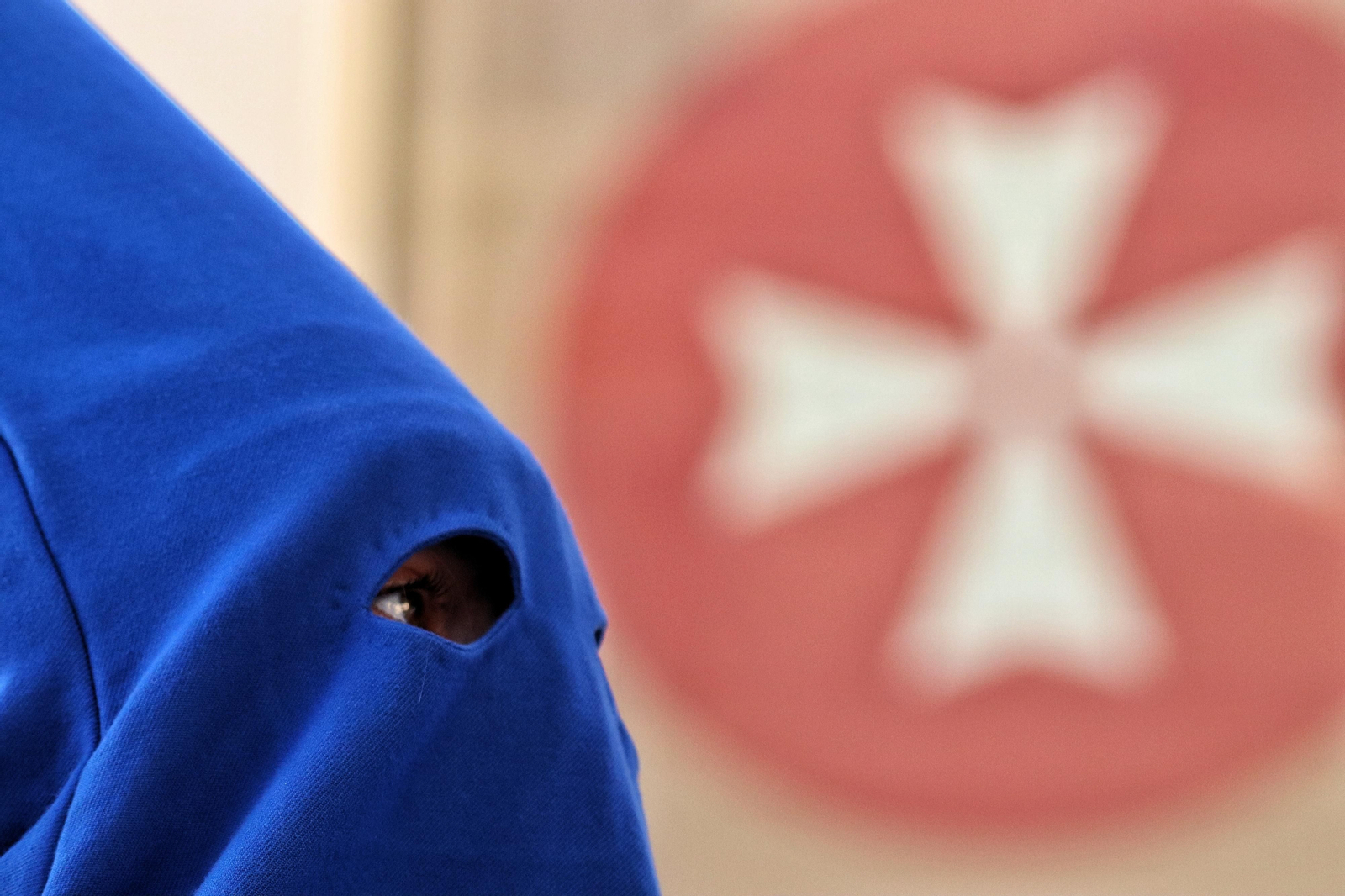 Fusionadas en su procesión del Miércoles Santo en Málaga, en fotos