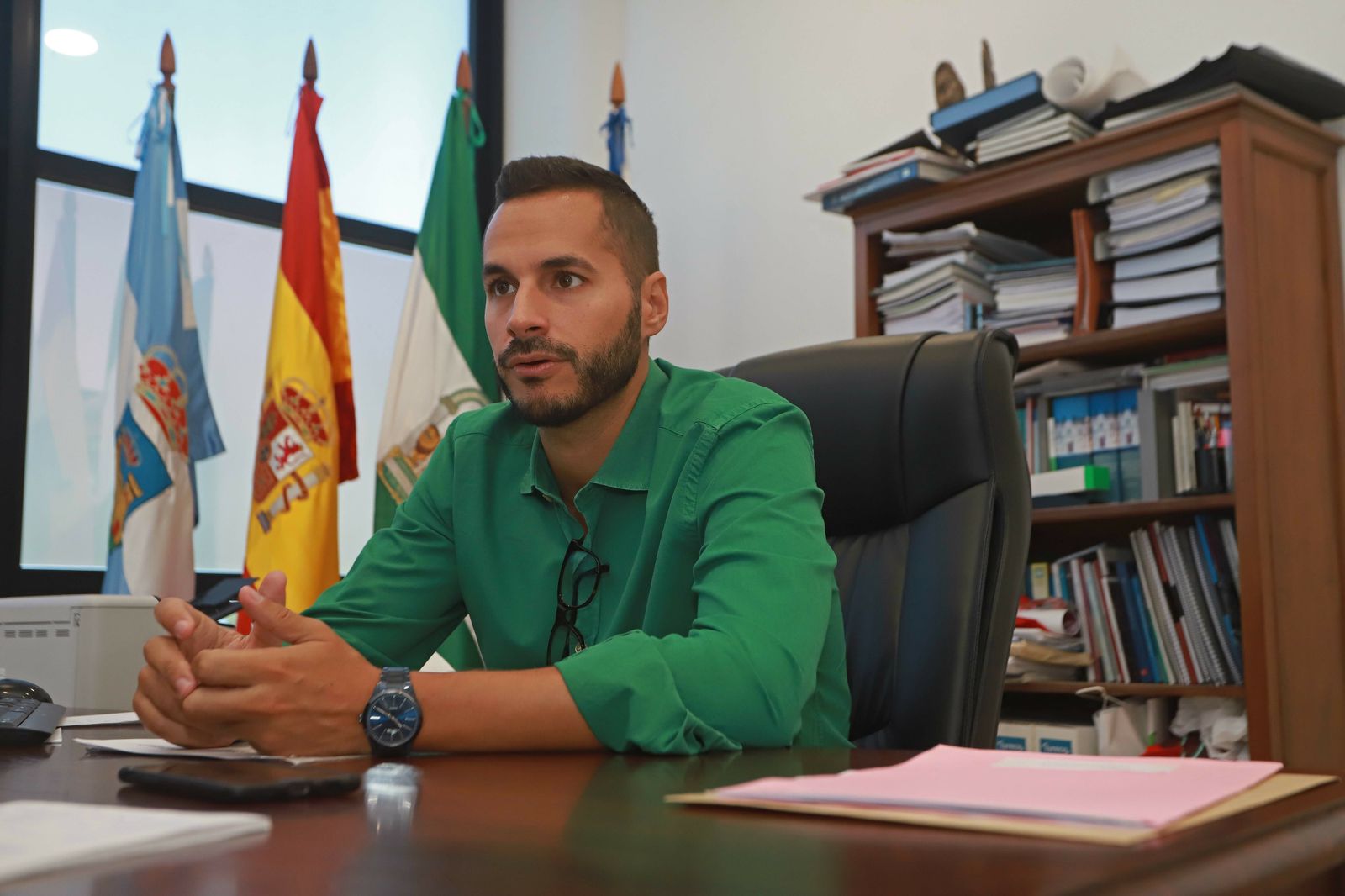 Mario Fernández, en el Ayuntamiento de La Línea