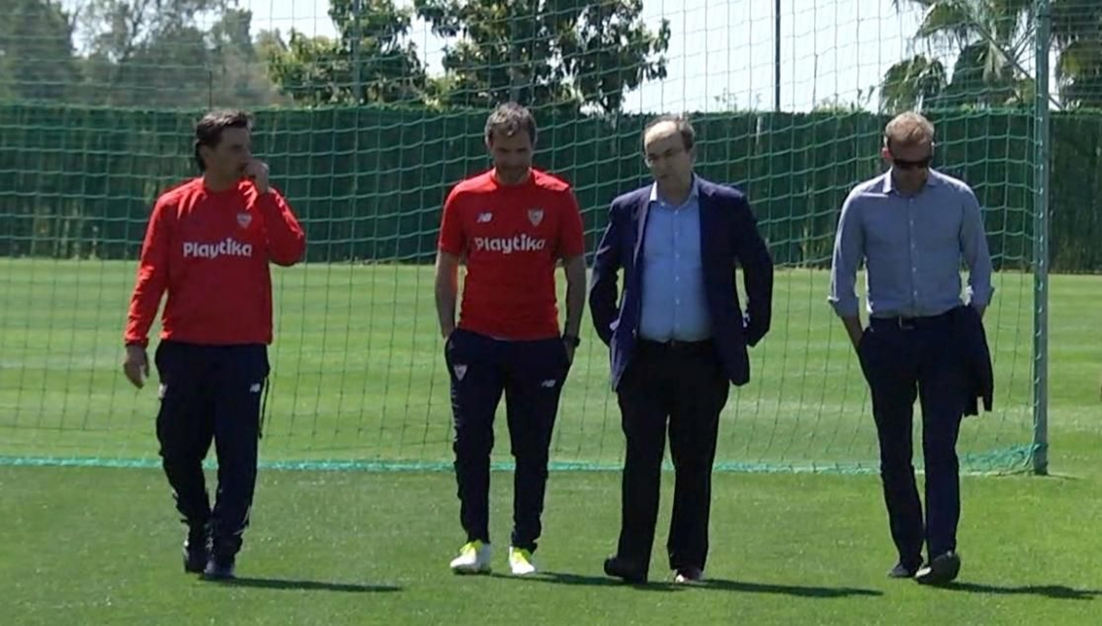Castro y Arias, con Montella y Maresca en Marbella.