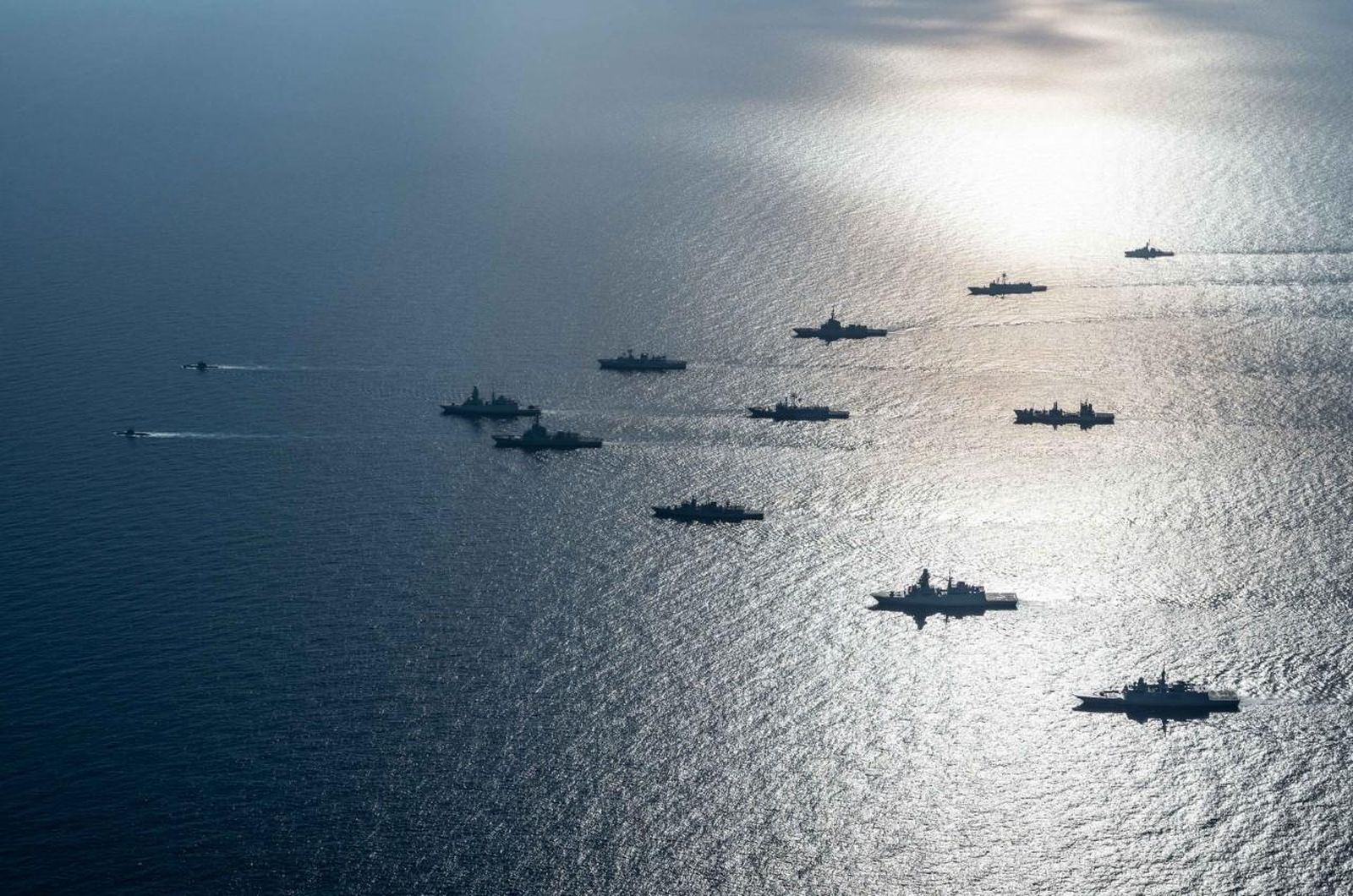 Los buques participantes en las maniobras de la OTAN.
