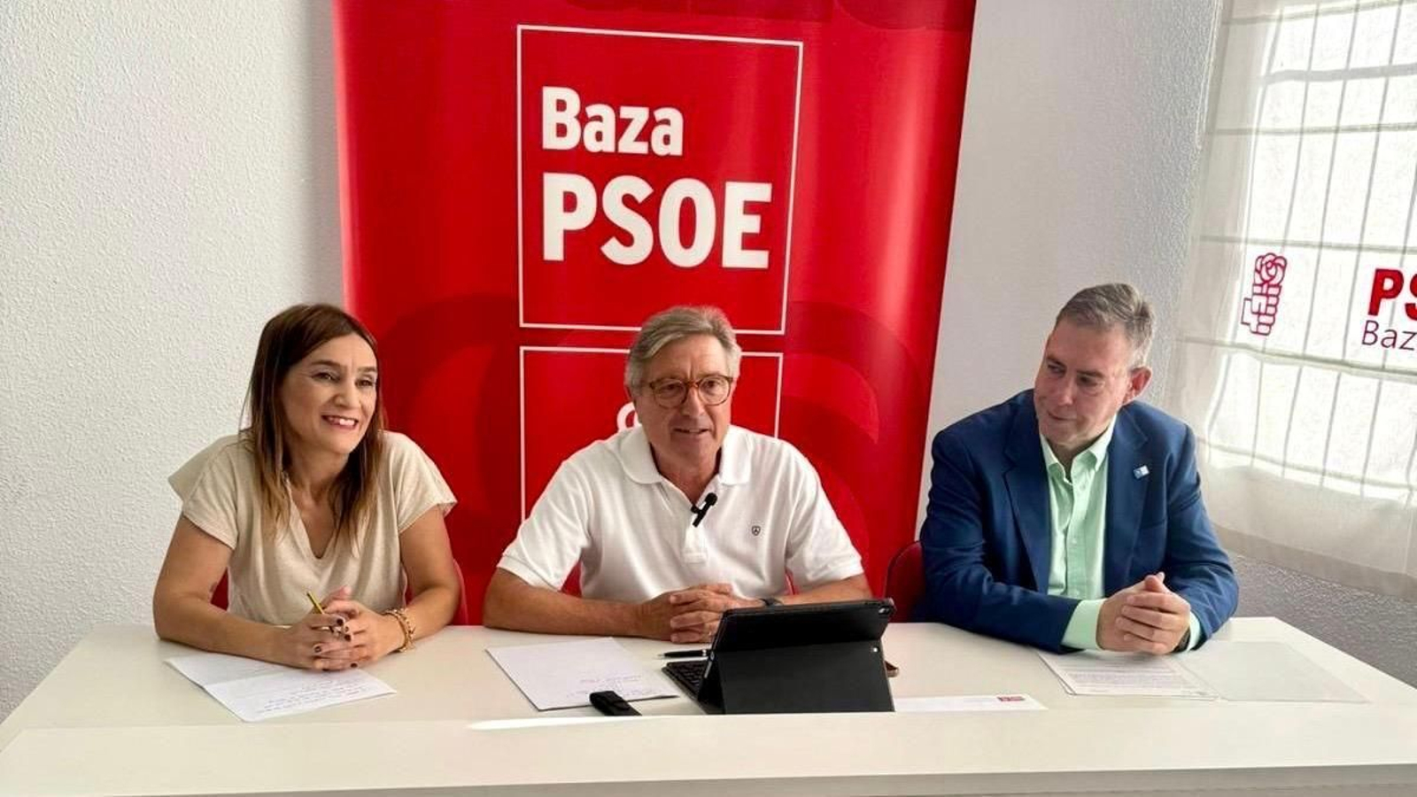 José Antonio Rodríguez Salas, Olga Manzano y Manuel Gavilán en Baza