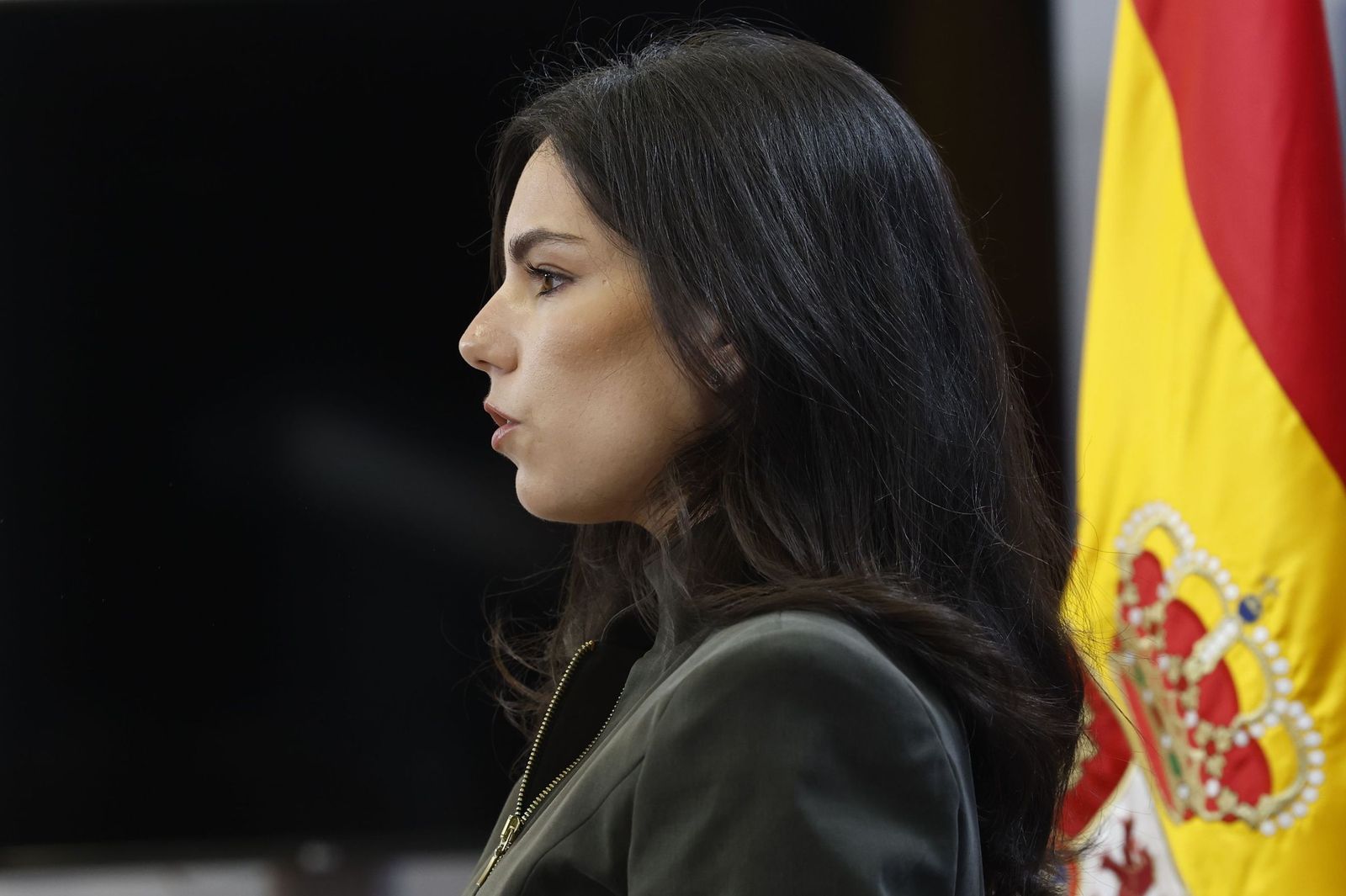 La portavoz de Vox en el Congreso, Pepa Millán, este martes.