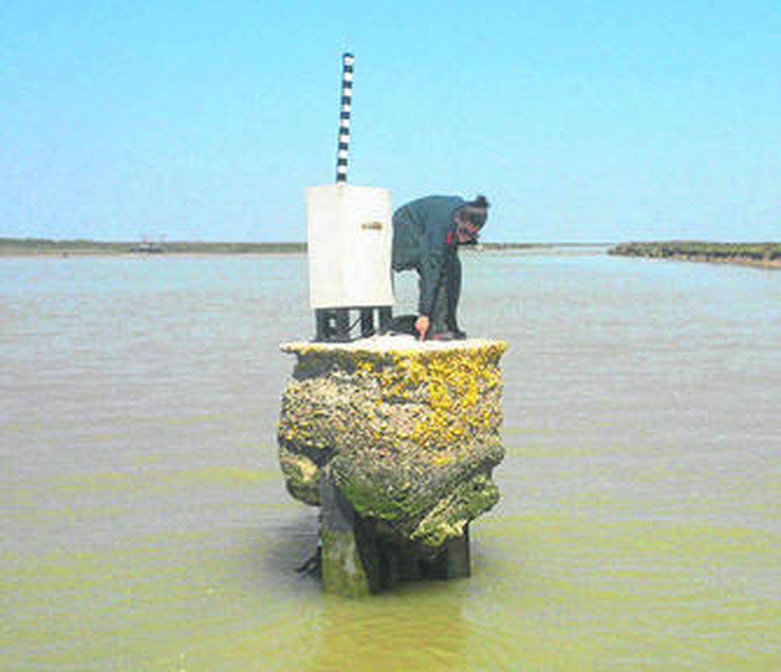 Estación de mareas instalada en el río Guadalquivir.