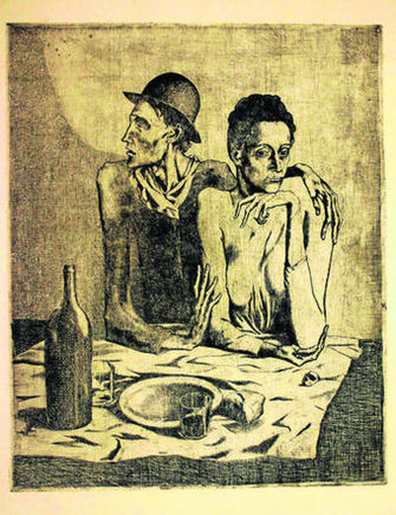 'Le repas frugal' fue pintado por el malagueño en 1904.
