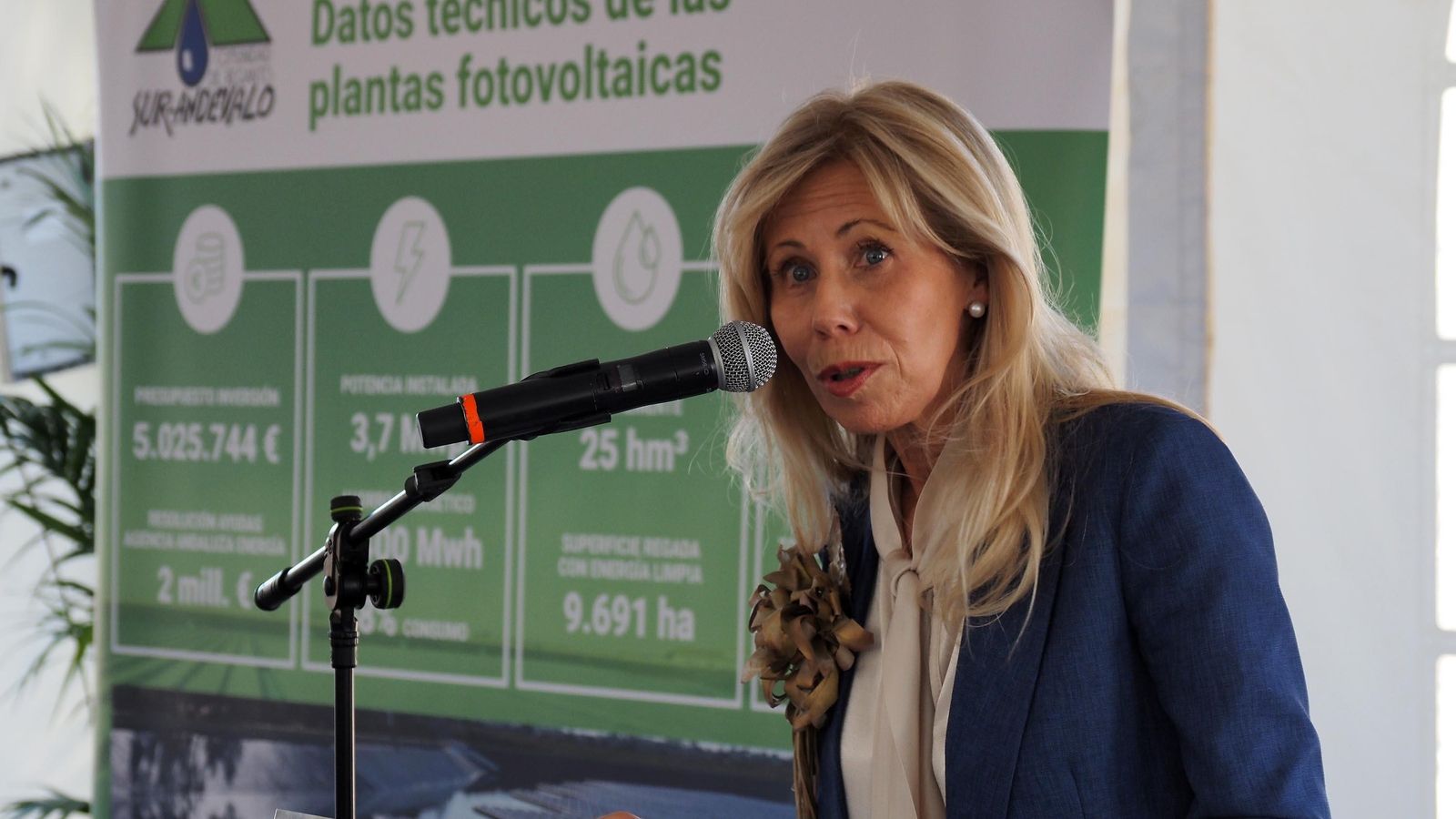 La subdelegada del Gobierno en Huelva, María José Rico, durante su intervención en el acto La subdelegada del Gobierno en Huelva, María José Rico, durante su intervención en el acto