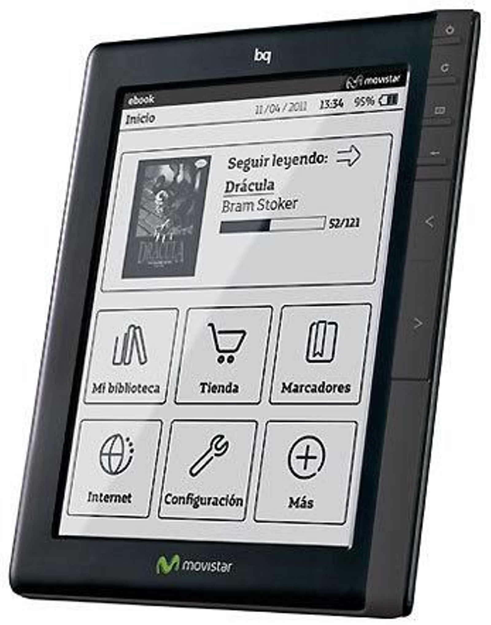Un libro electrónico conectado a internet