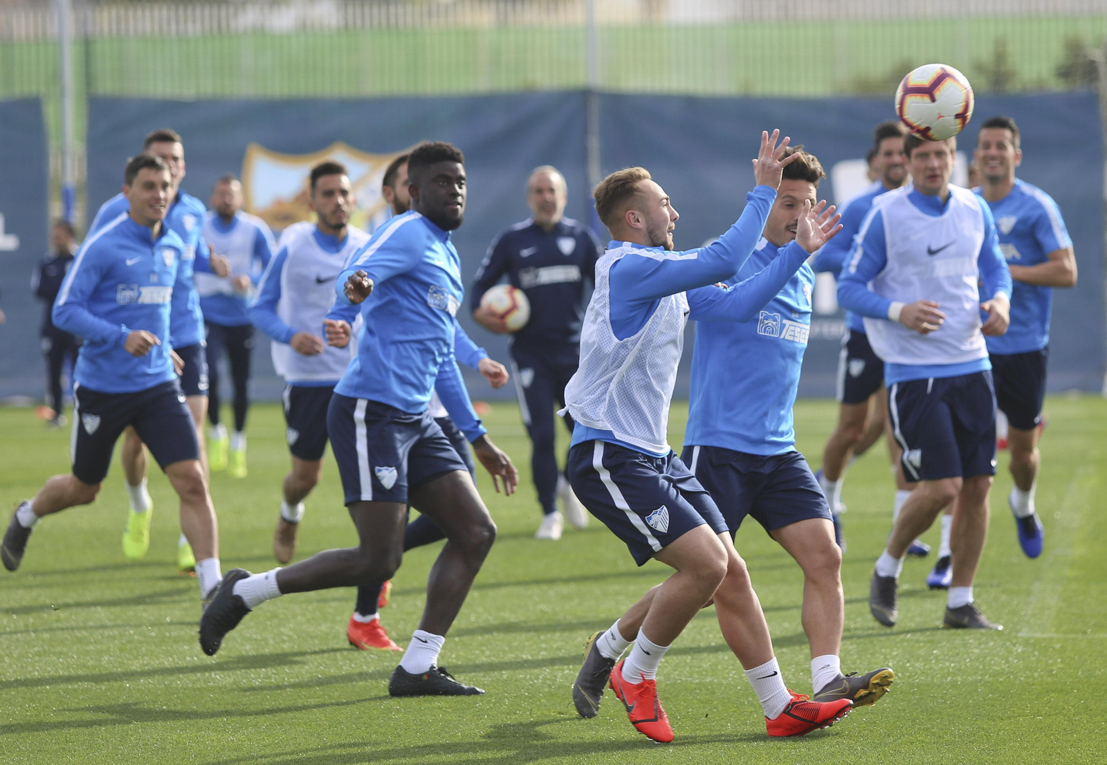 Ontiveros y Ndiaye, en un entrenamiento.