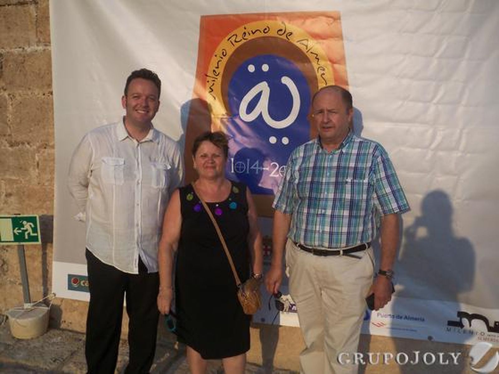 Representantes de la Orquesta Ciudad de Almería: Salvador, Mercedes y Francisco./ Rafael González y Ricardo García