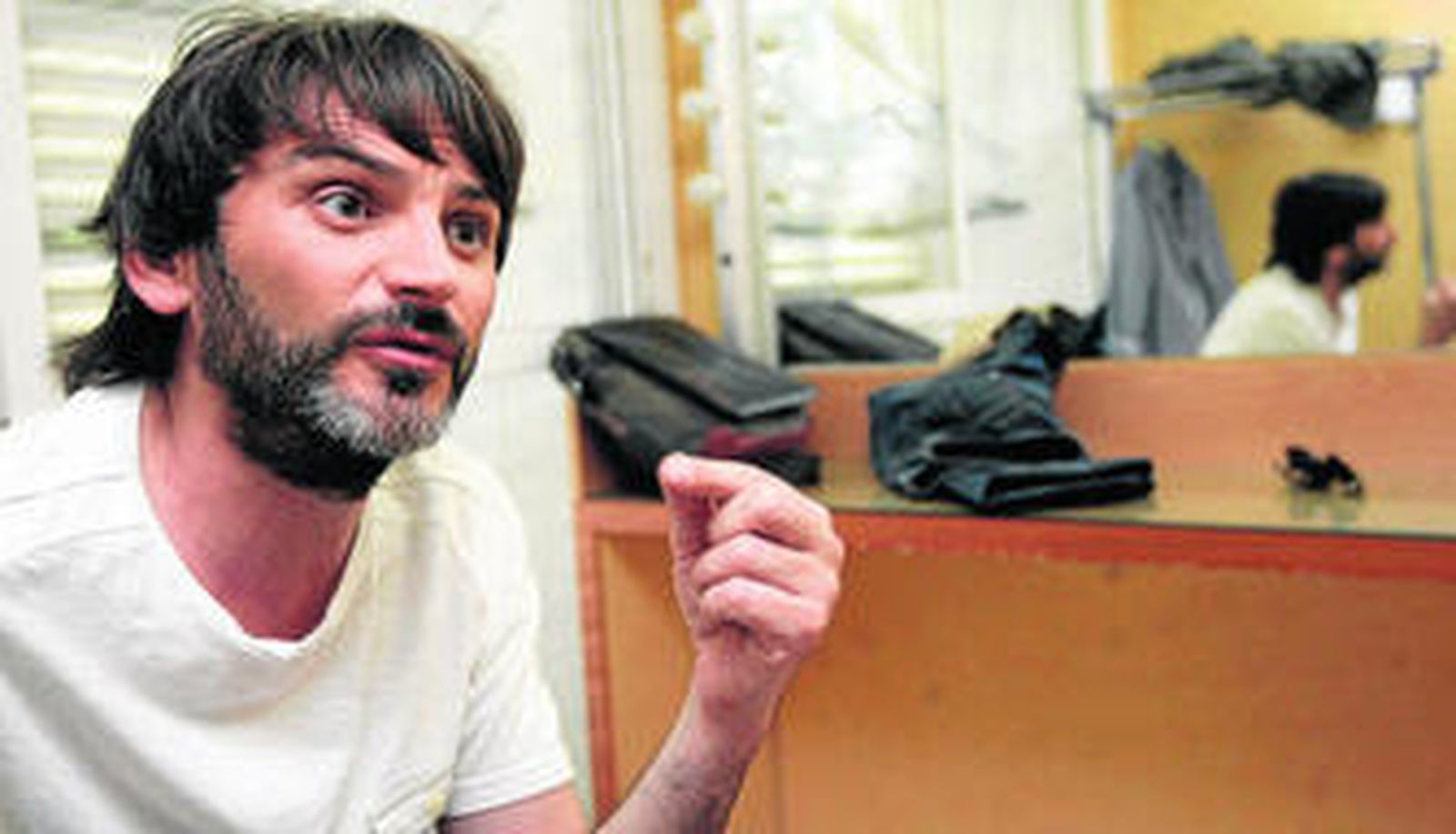 Fernando Tejero, ayer, en un camerino del Gran Teatro.