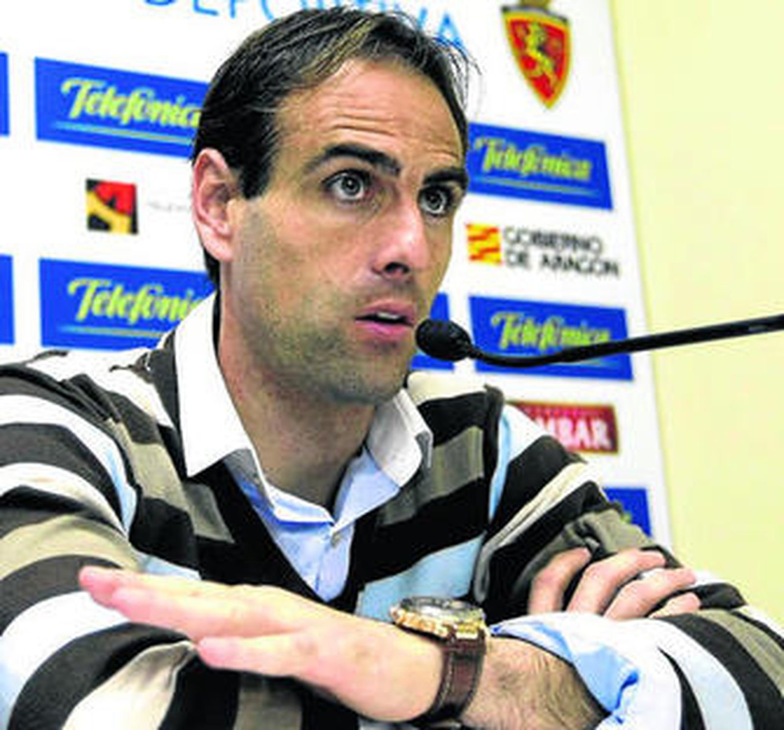 López Vallejo, durante su comparecencia de ayer en Zaragoza.