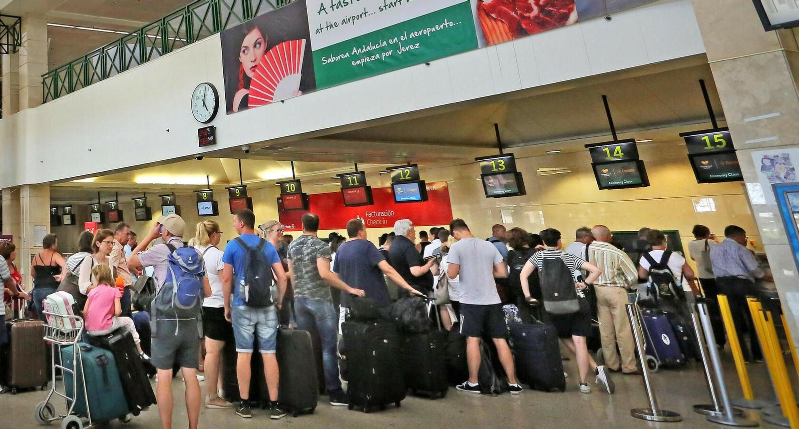 Los mostradores de facturación del aeropuerto de Jerez