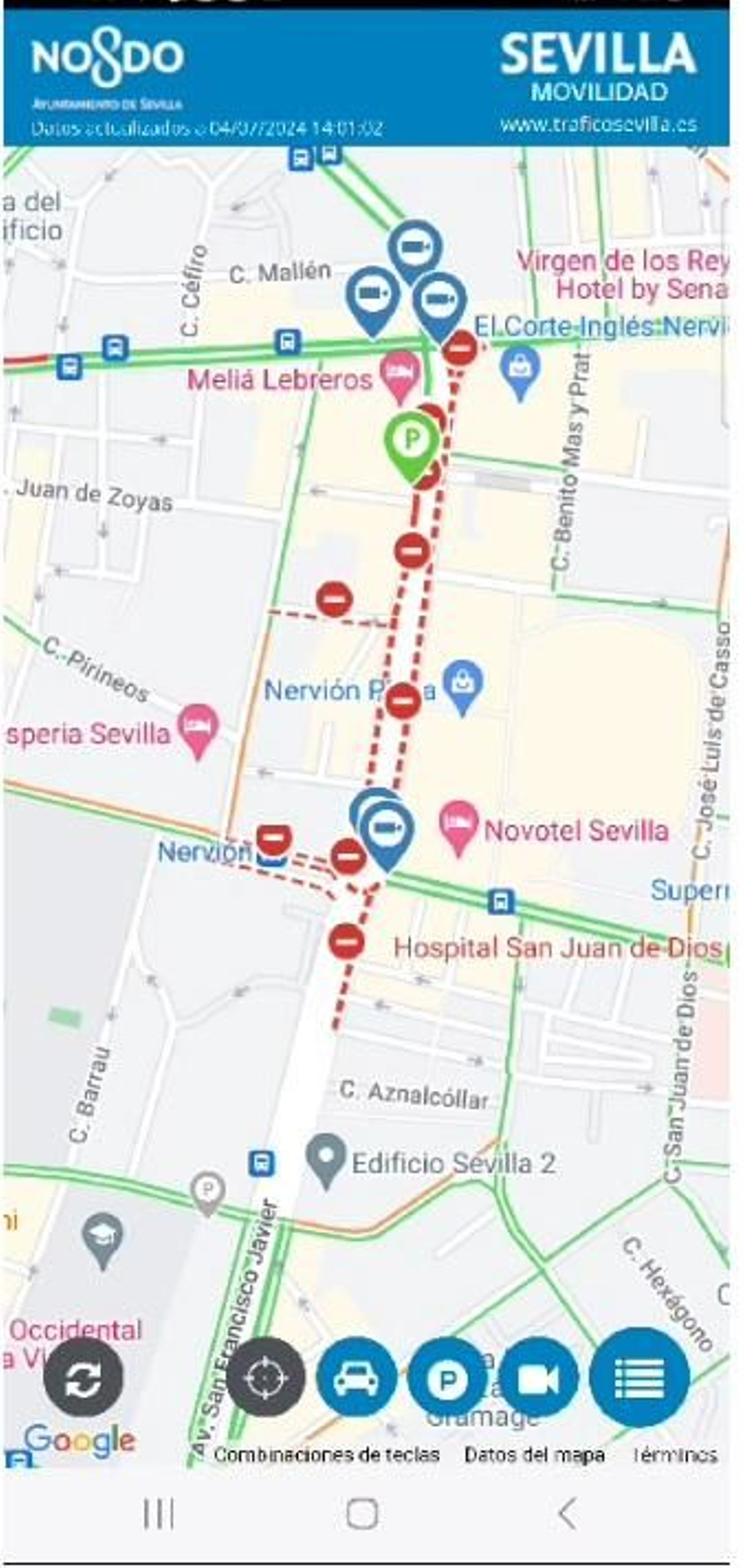 app movilidad tráfico sevilla