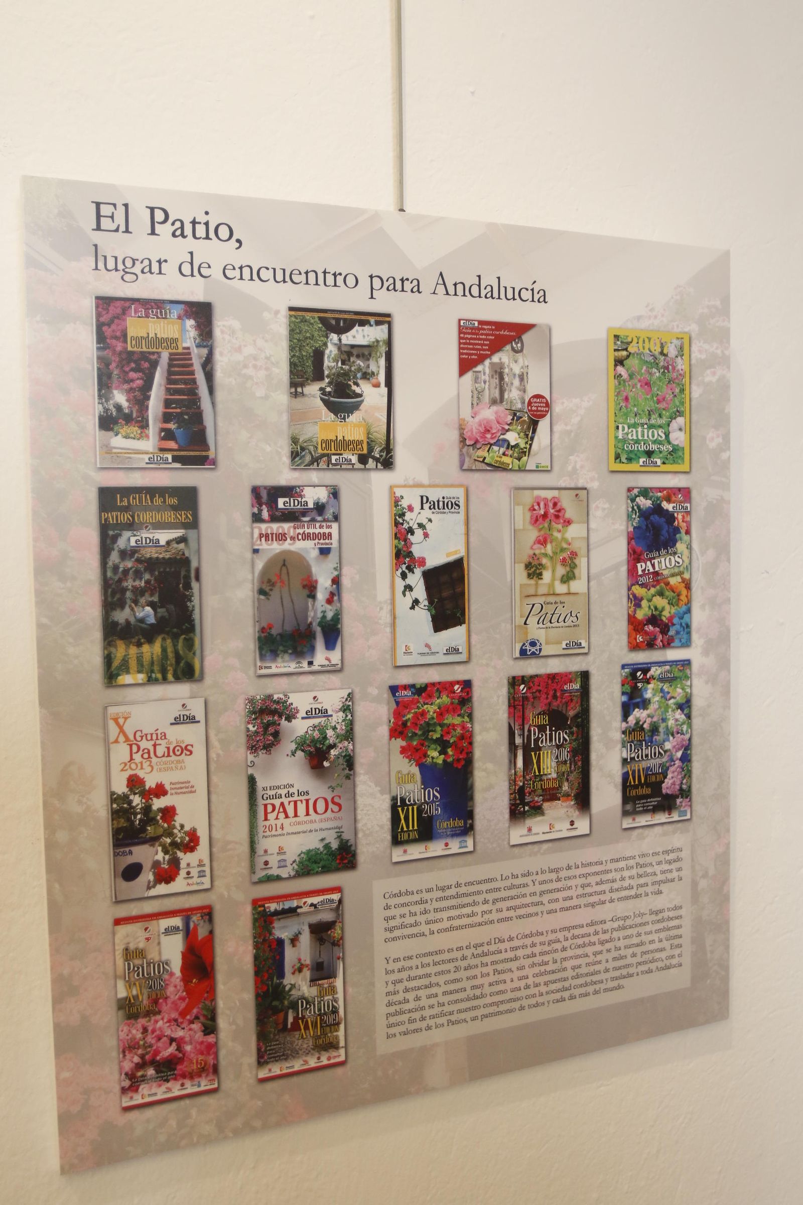 Recopilación de las portadas de la distintas ediciones de la Guía de los patios.