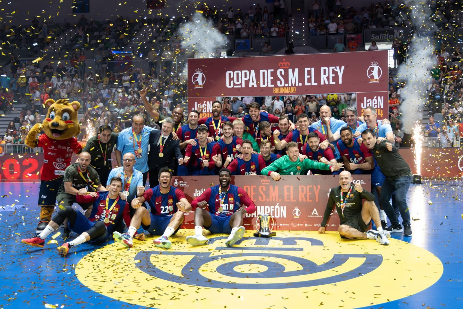 El Barça, campeón de la XLIX Copa del Rey de balonmano en el Olivo Arena.