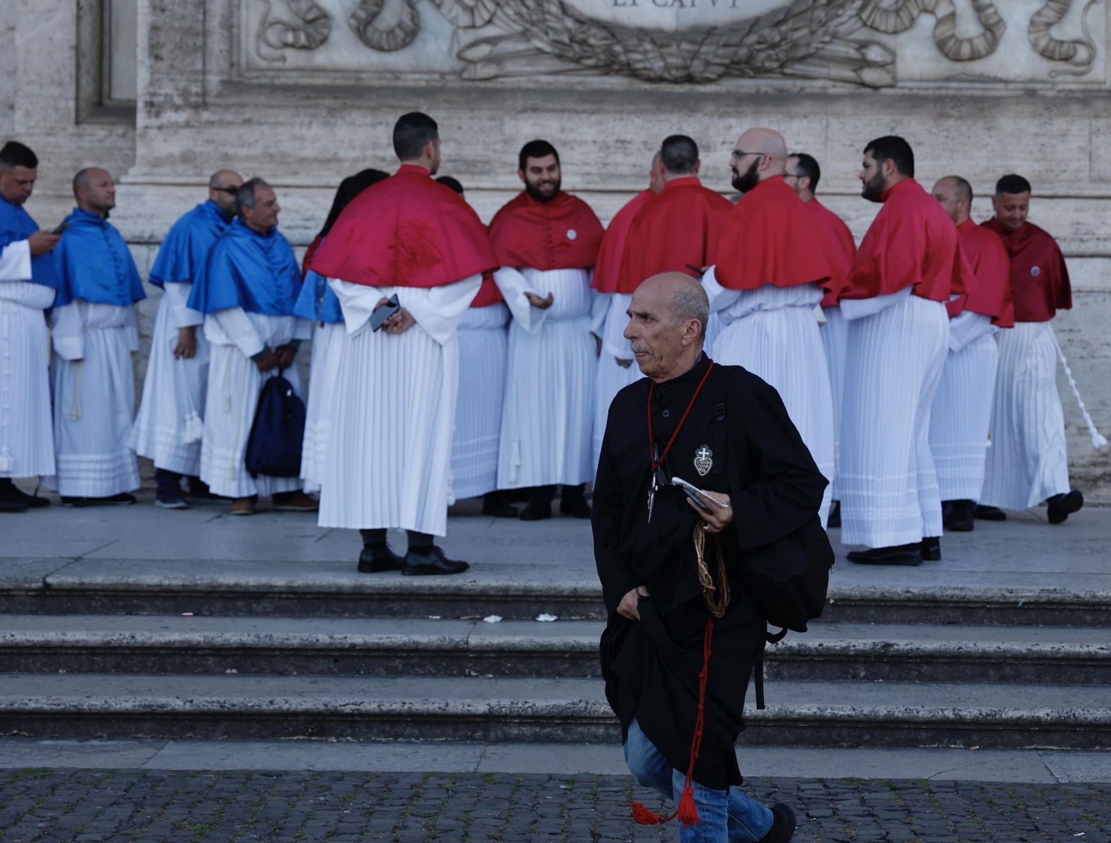 Las imágenes del viernes previo a la magna procesión en Roma del Cachorro y la Esperanza de Málaga