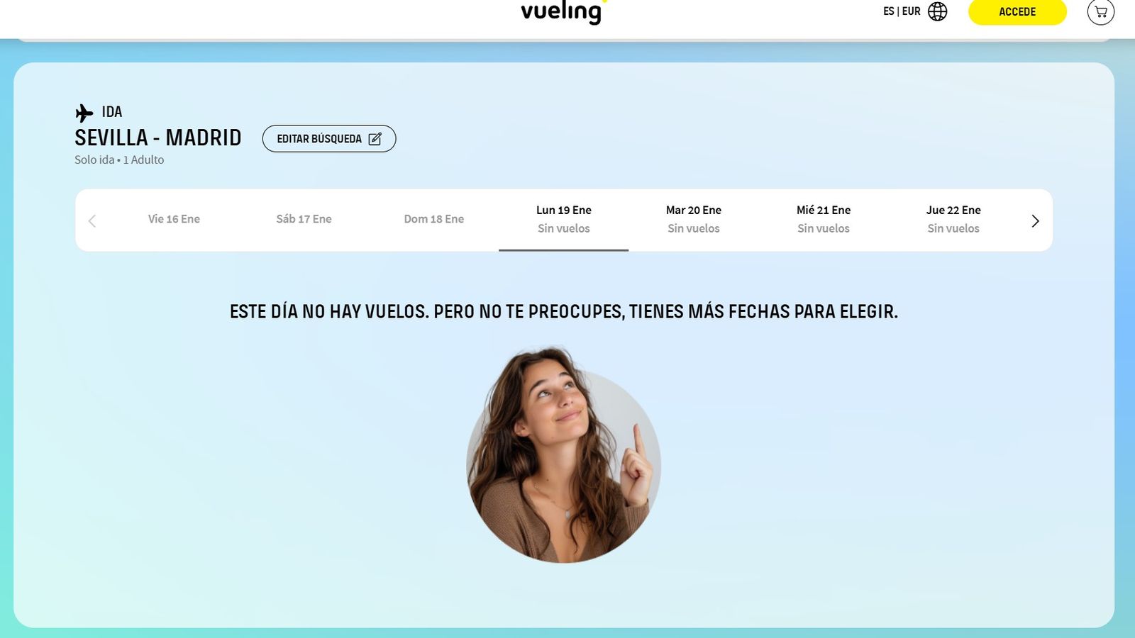 La web de Vueling