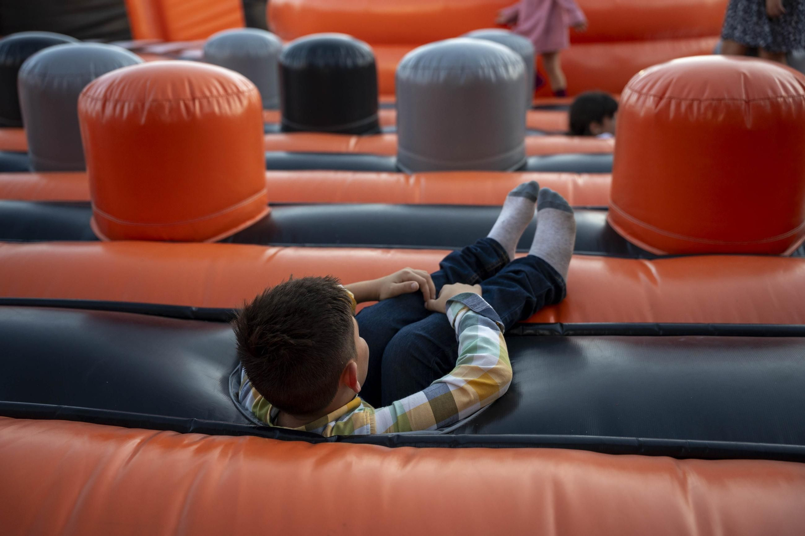 Circuito de hinchables infantiles Ninja Warrior de la feria de Albox