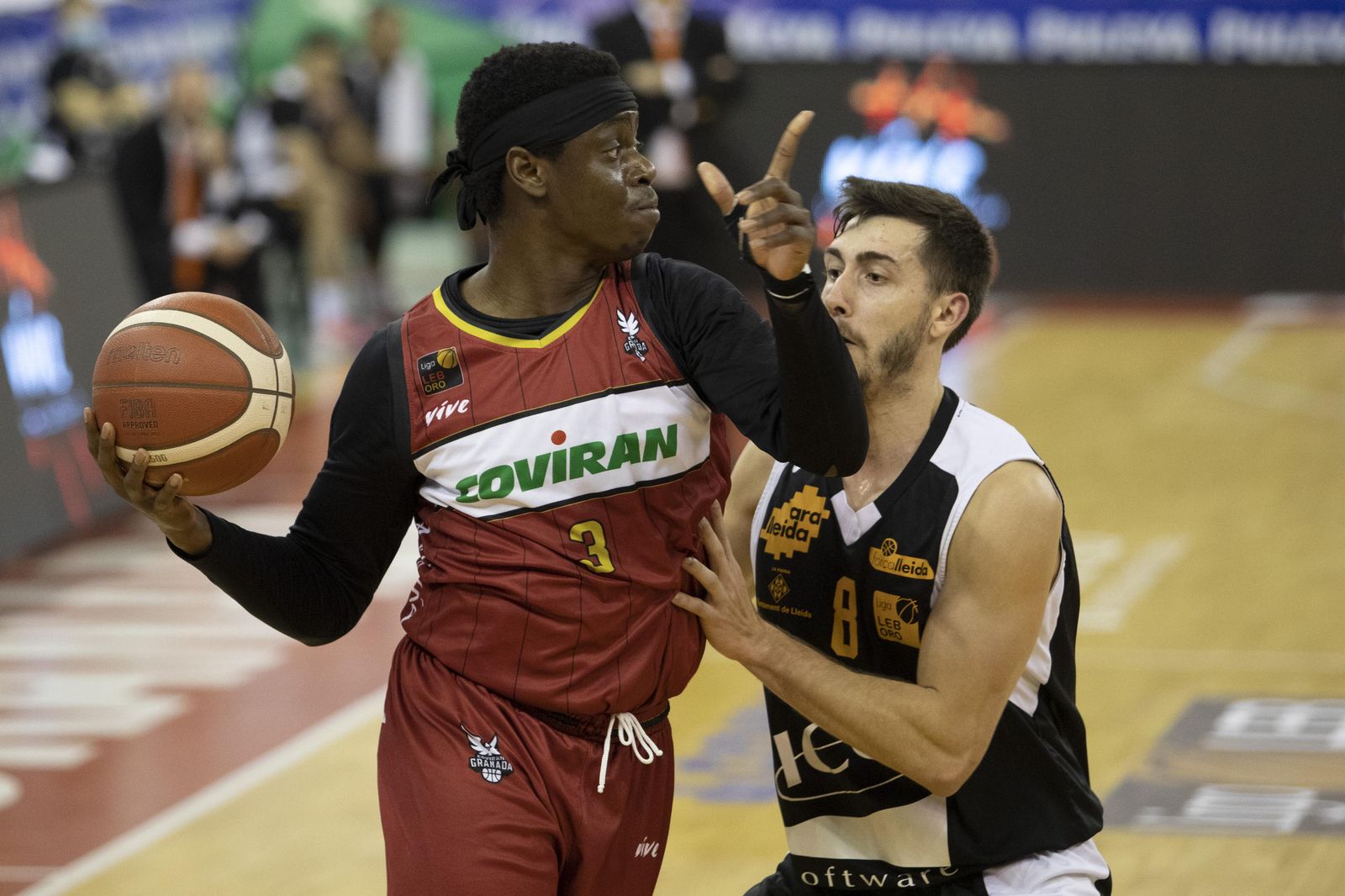 Thomas Broplen, durante el partido ante el equipo de Lérida.