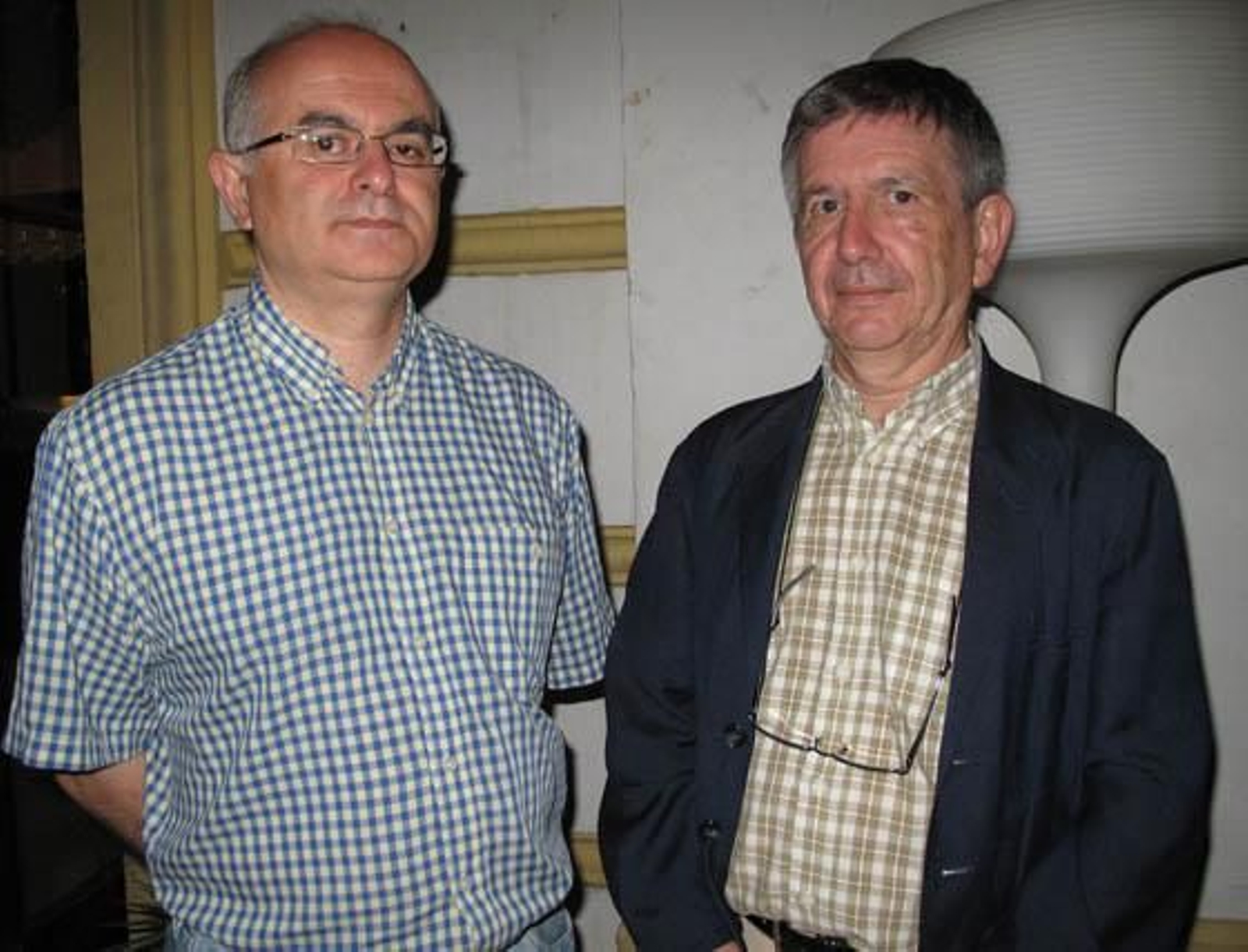 El catedrático de Análisis Matemático Antonio Durán Guardeño, y el neurólogo José María Delgado, ganador de la primera edición de los Premios ISA.

Foto: Victoria Ramírez