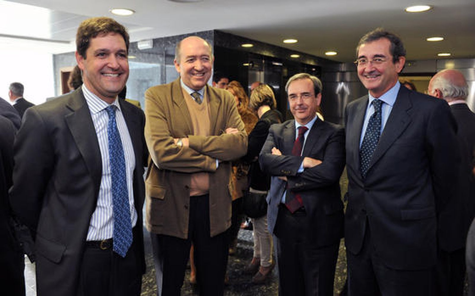 Leopoldo Parias (Deloitte), Antonio García de Castro (Instituto Internacional San Telmo), Juan Carlos Fernández (Grupo Joly), y Antonio Fragero (Proyecto Hombre).

Foto: Juan Carlos Vázquez