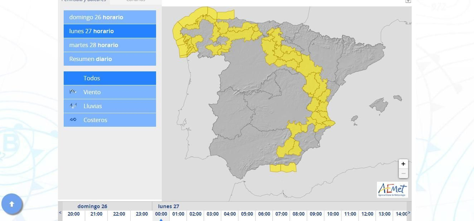 El pronóstico del tiempo para Granada este lunes: mucha atención al fuerte viento en la Costa y el Geoparque