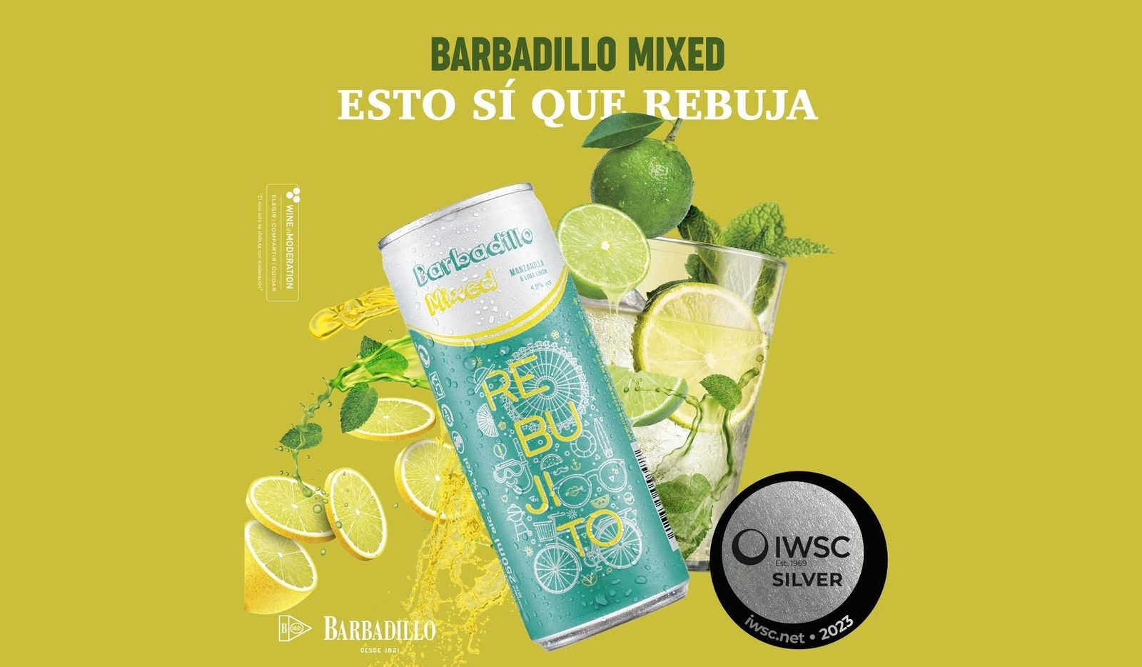 Creatividad de Barbadillo Míxed Rebujito con la Medalla de Plata ganada en la IWSC 2023. Creatividad de Barbadillo Míxed Rebujito con la Medalla de Plata ganada en la IWSC 2023.