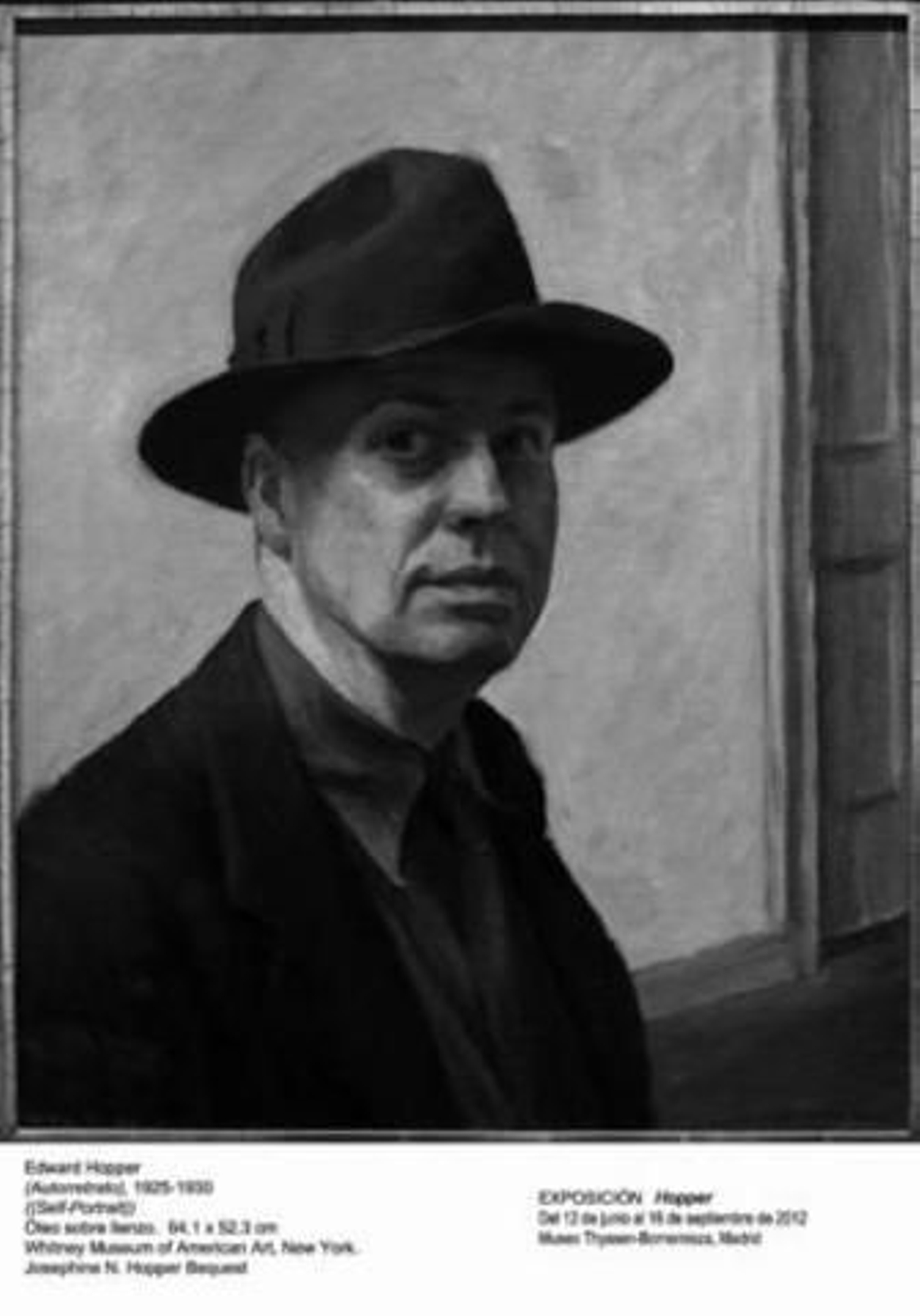 1. 'Autorretrato' de Hopper (1925-30). 2. La desoladora 'Casa junto  a la vía del tren' (1925).