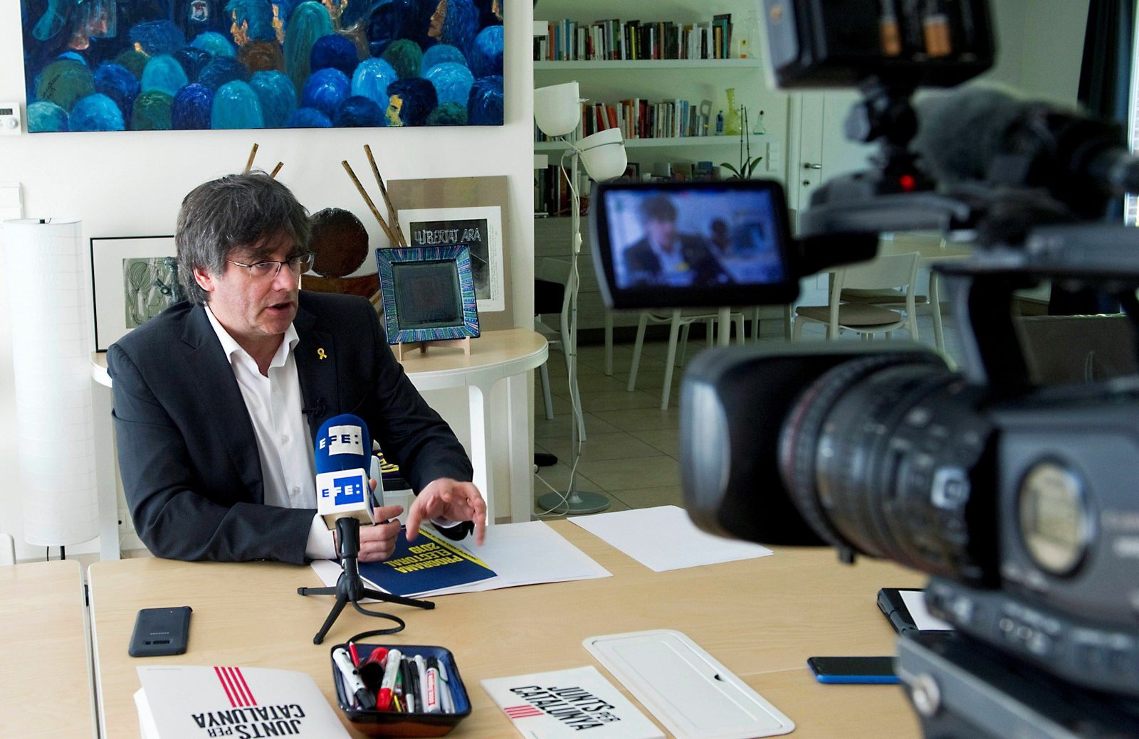 Carles Puigdemont, durante una entrevista reciente con la agencia Efe.