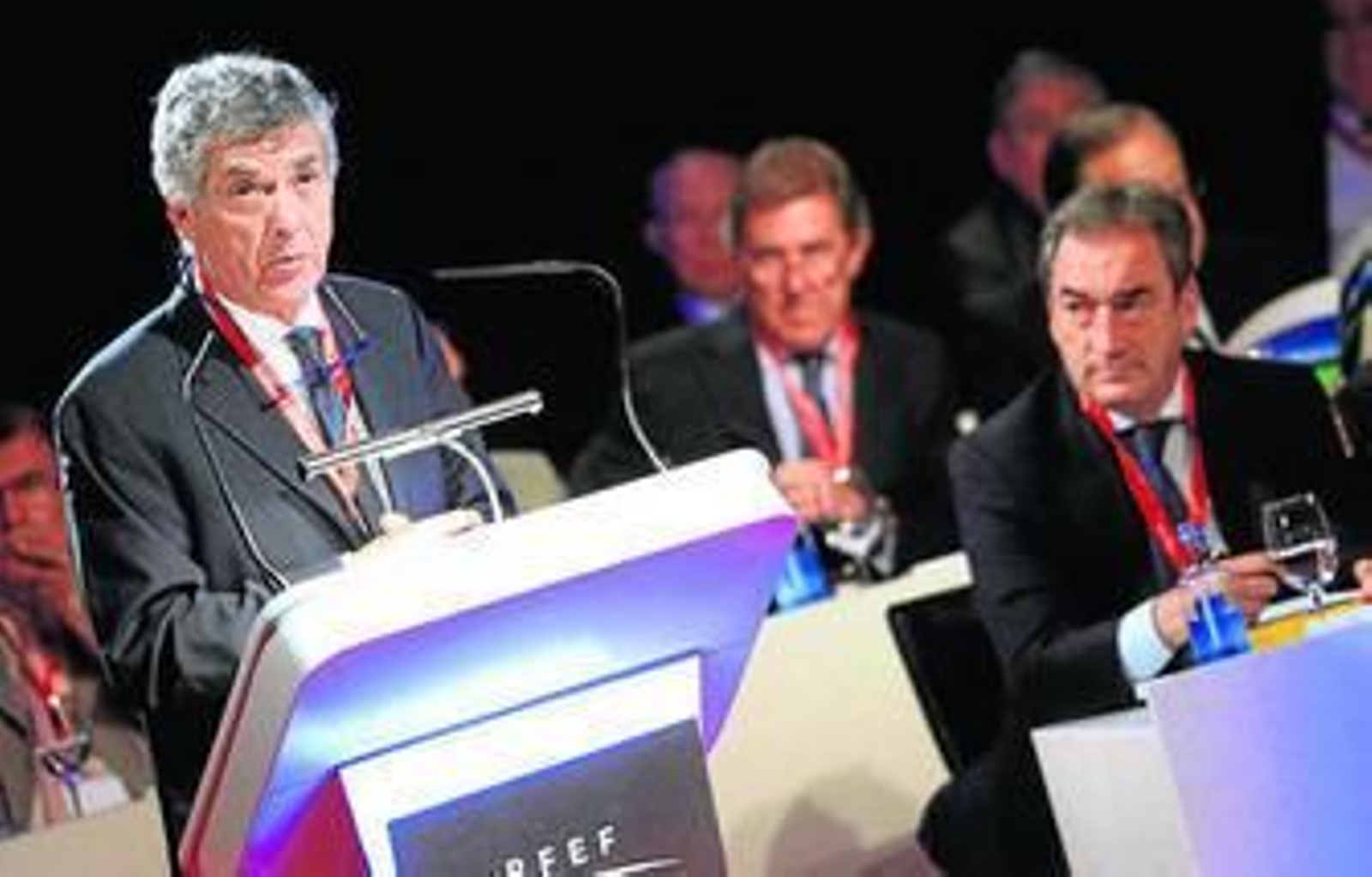 Ángel María Villar, durante la Asamblea General de la Federación Española de Fútbol, el pasado julio.