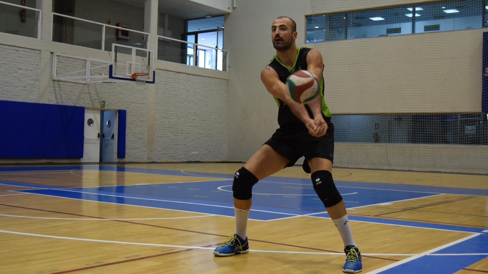 Parres ensaya la recepción en un entrenamiento