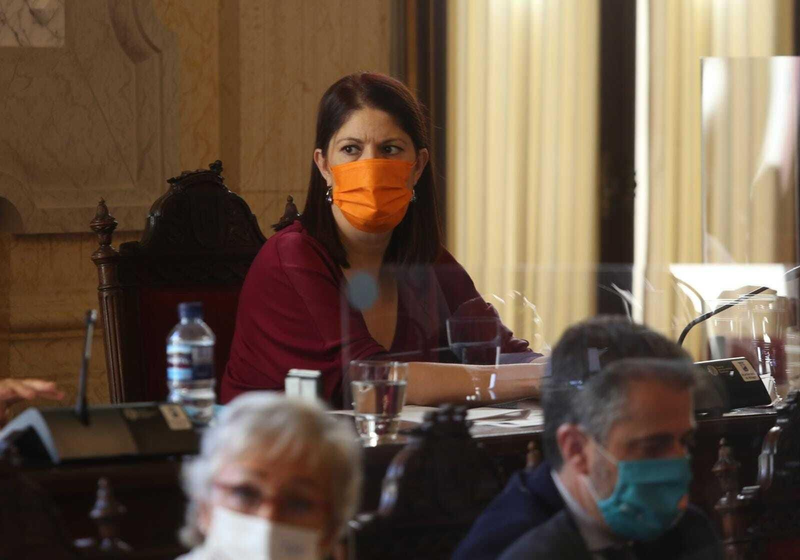 Noelia Losada, portavoz de Ciudadanos, el pasado viernes en el pleno.