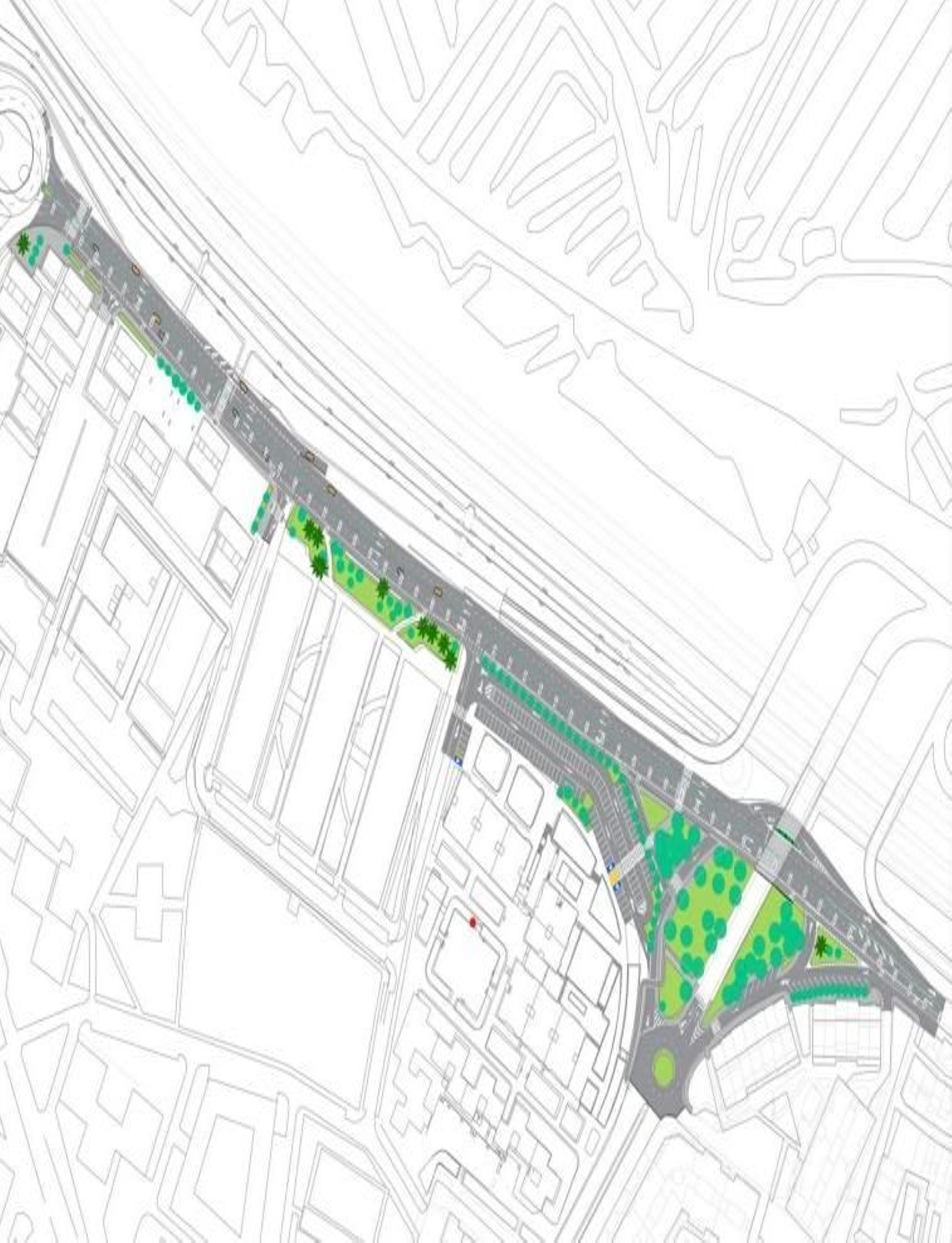 La segunda fase de la remodelación de la avenida Pery Junquera en San Fernando, sobre plano La segunda fase de la remodelación de la avenida Pery Junquera en San Fernando, sobre plano