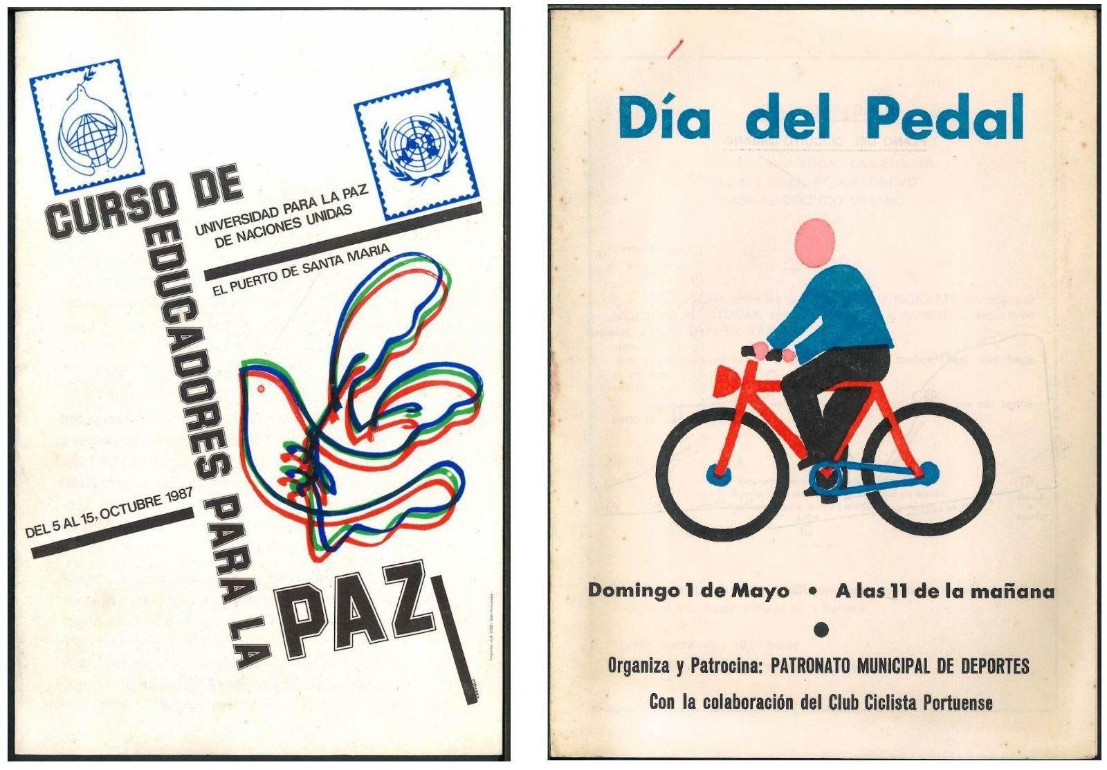 Dos de los carteles que forman parte del fondo documental ecologista y pacifista.