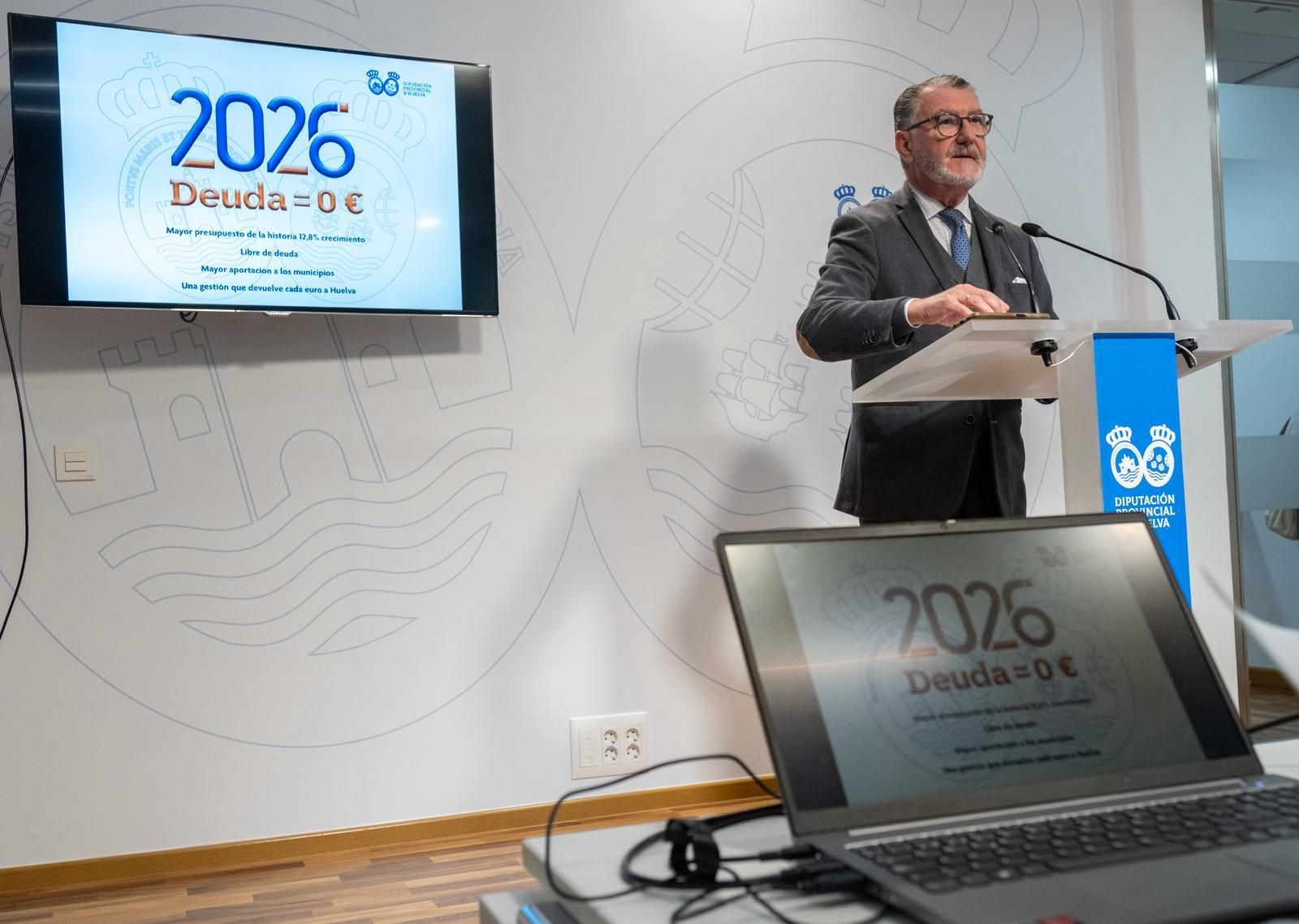 El vicepresidente de la Diputación Provincial, José Manuel Zamora, presenta el presupuesto para 2026.