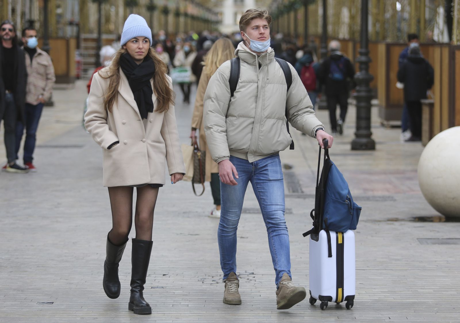 Turistas en calle Larios.