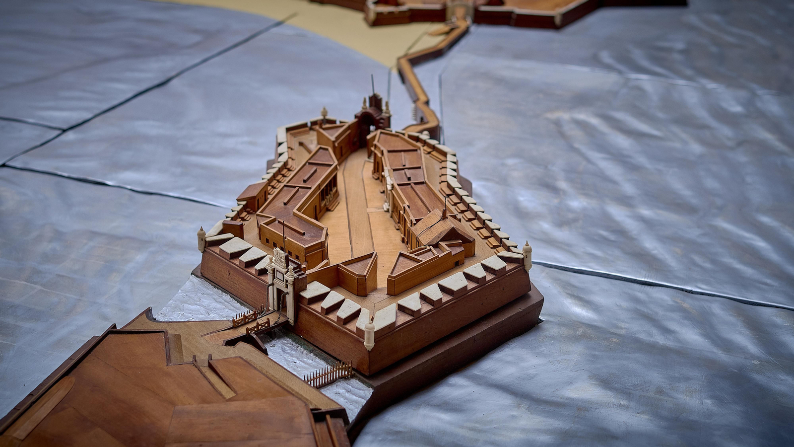 Castillo de San Sebastián Maqueta de Cádiz en el Museo de Las Cortes