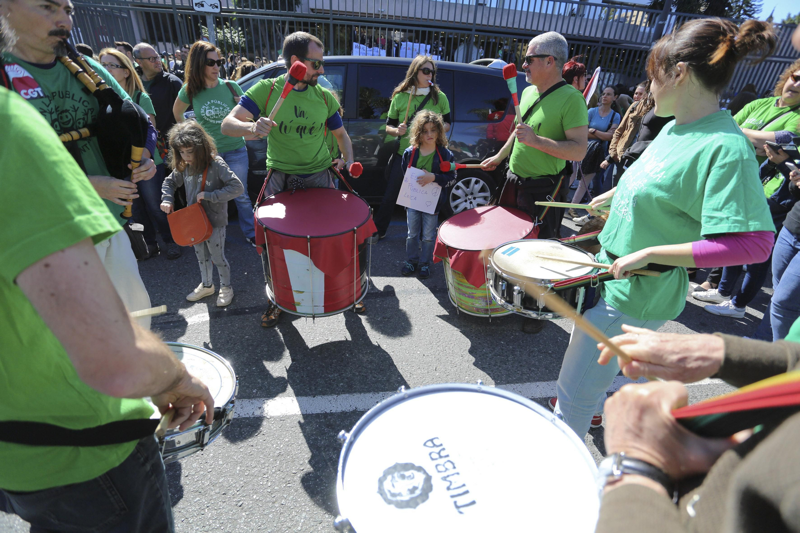 La manifestación por la huelga educativa en Málaga, en fotos