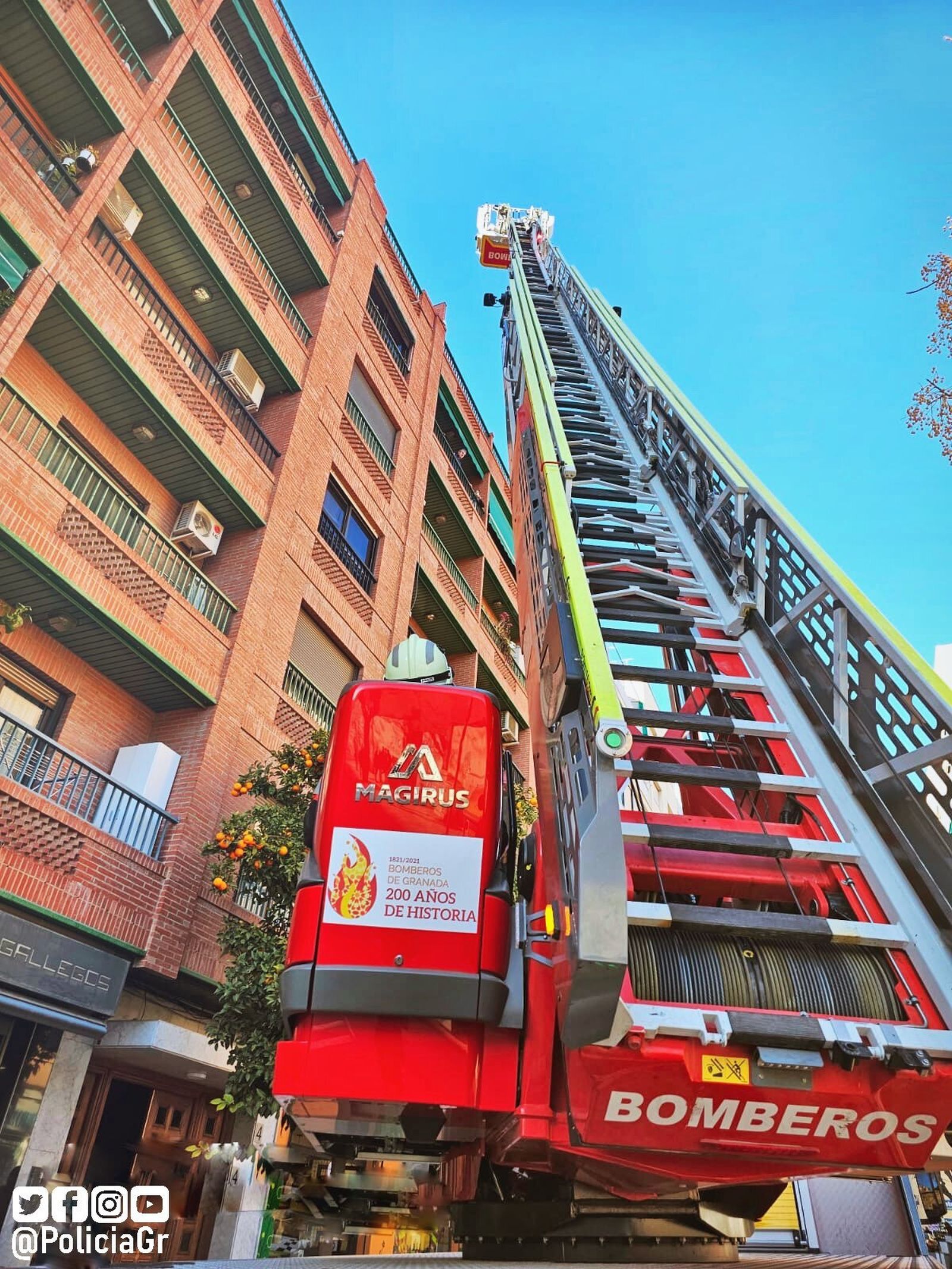 Escala empleada por los bomberos.