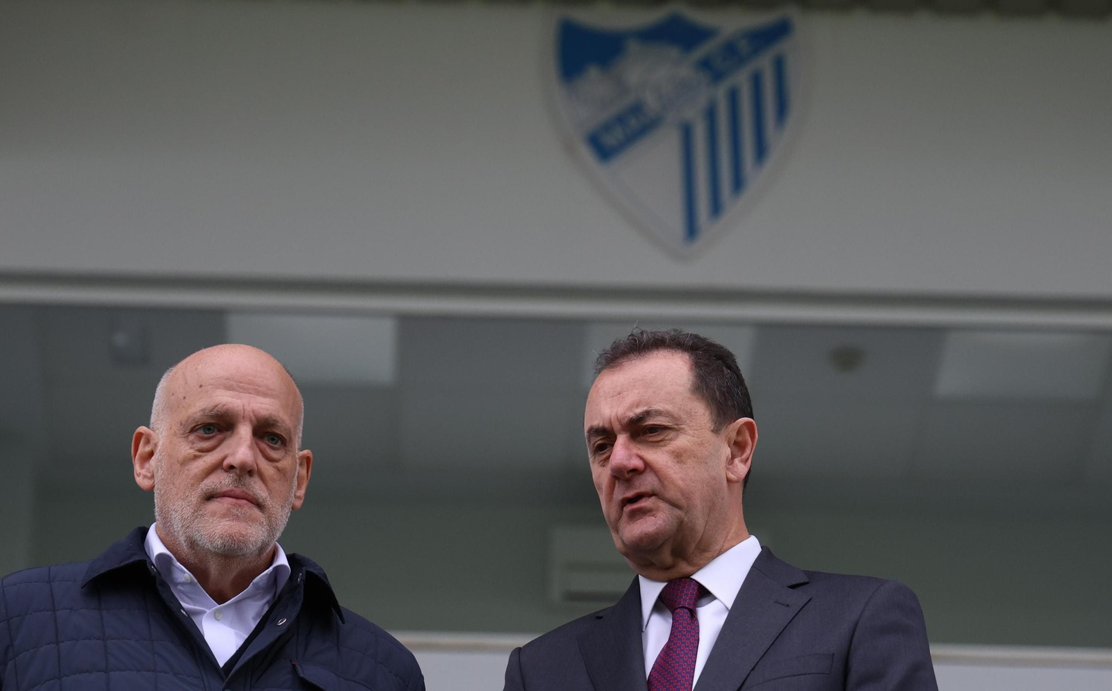 La visita de Javier Tebas a la Ciudad Deportiva del Málaga CF, en fotos