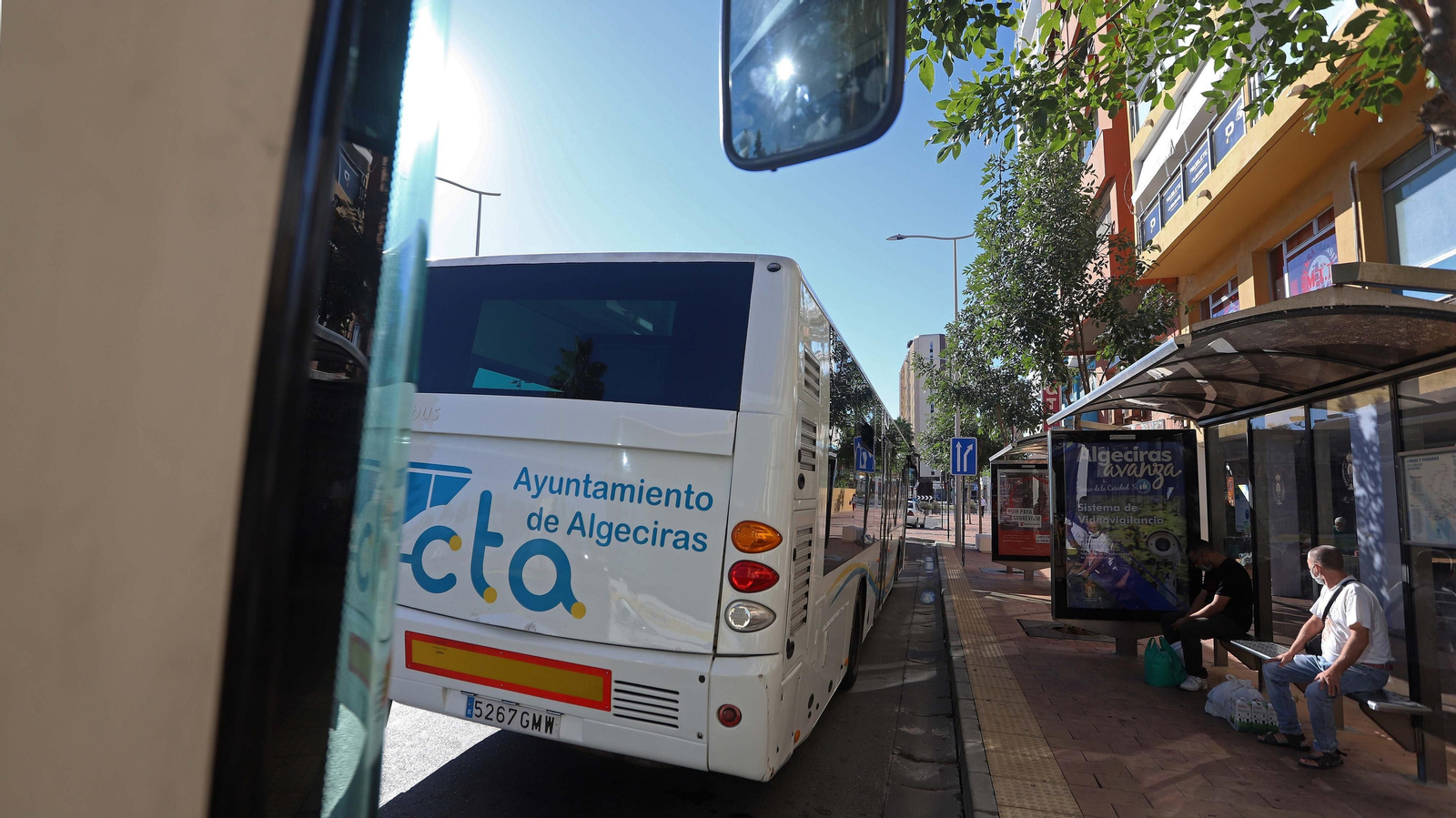 Fotos de la huelga de autobuses urbanos en Algeciras