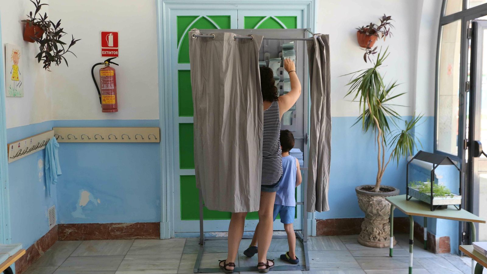 Un colegio electoral de Jerez