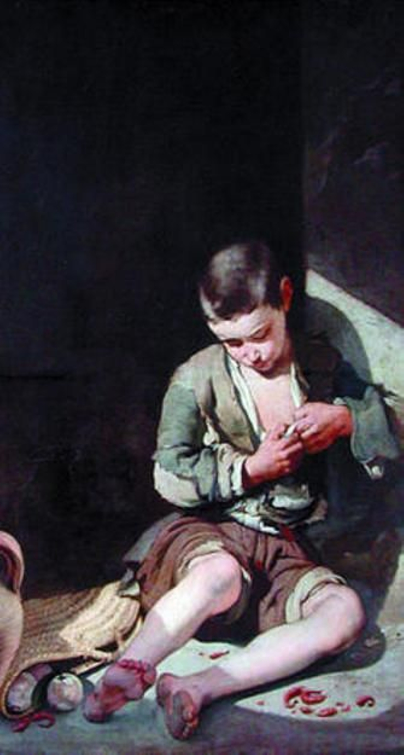 Detalle de 'Niño espulgándose'.