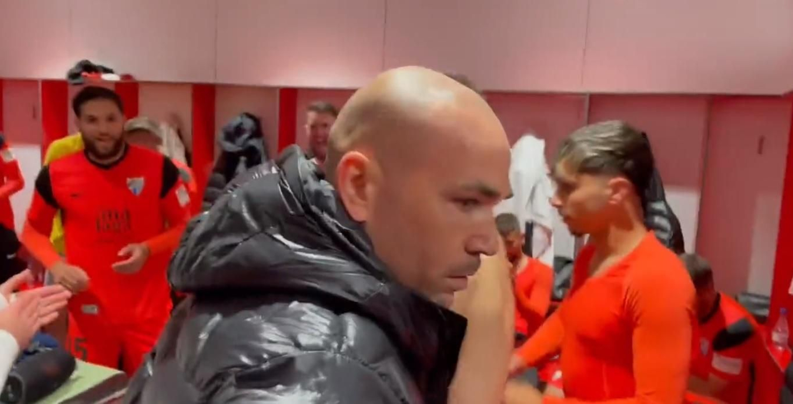 Manolo Gaspar, en el vestuario.