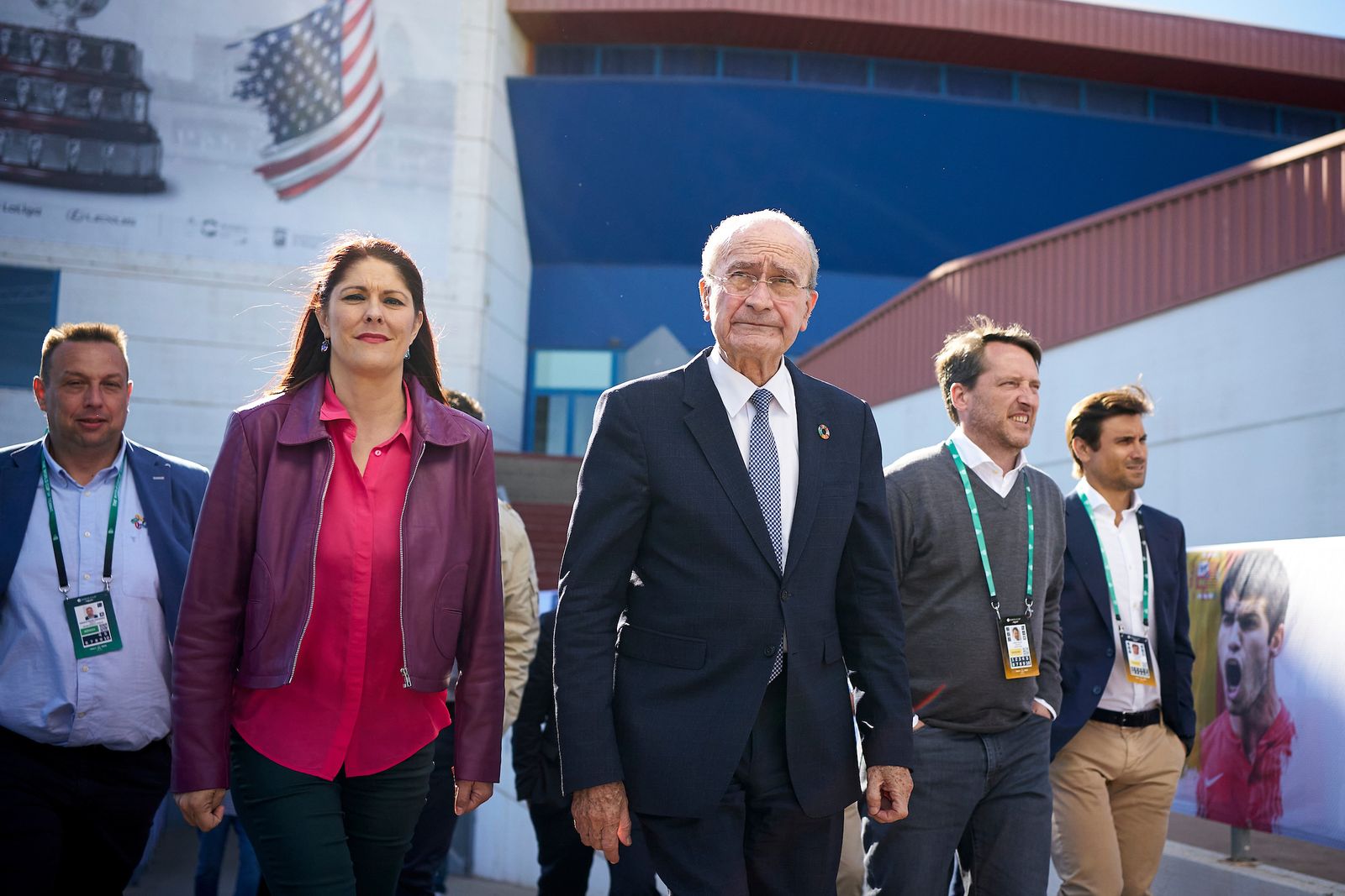 Las instituciones constatan que todo está listo para la Copa Davis en Málaga