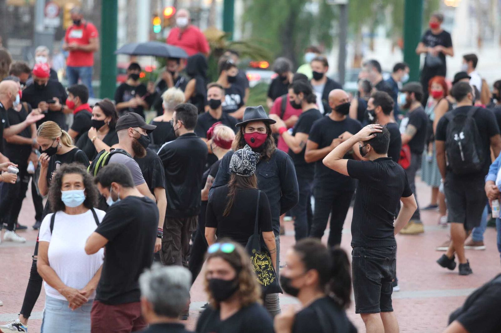 Las fotos de la manifestación de 'Alerta Roja' en Málaga en defensa de la cultura