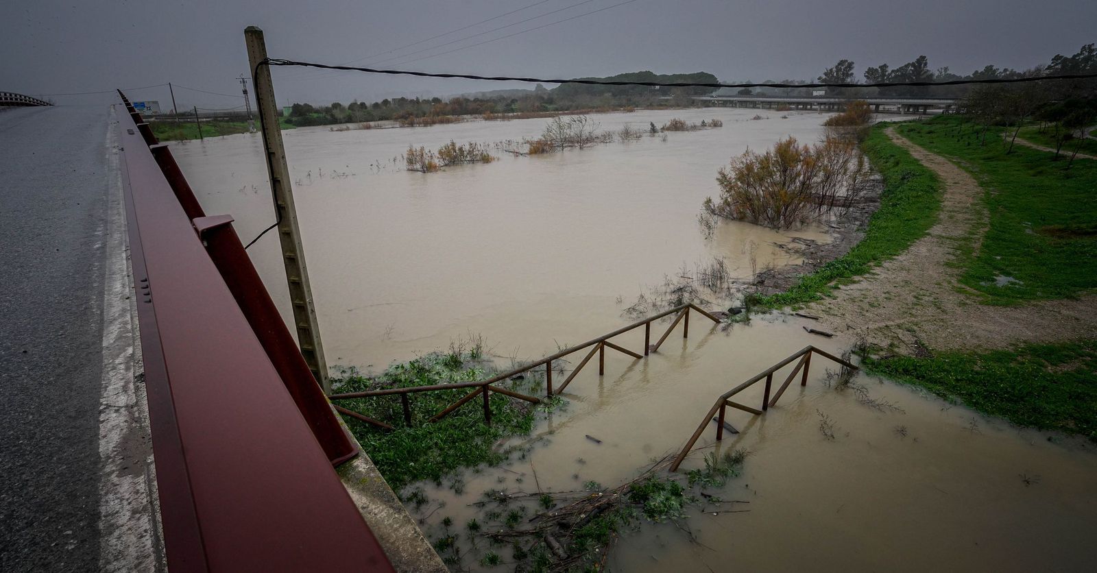 Imágenes de los efectos del temporal Kristin a su paso por Jerez