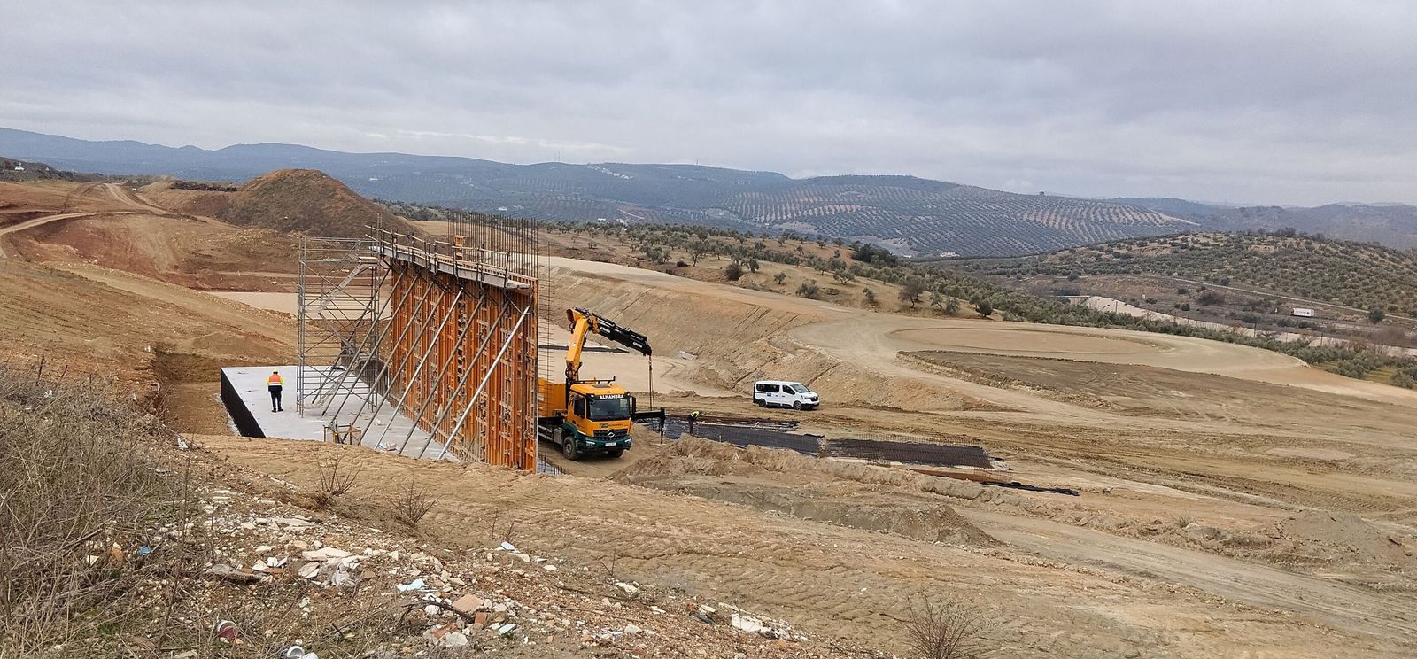 Obras en la Variante de Loja en el tramo de Riofrío